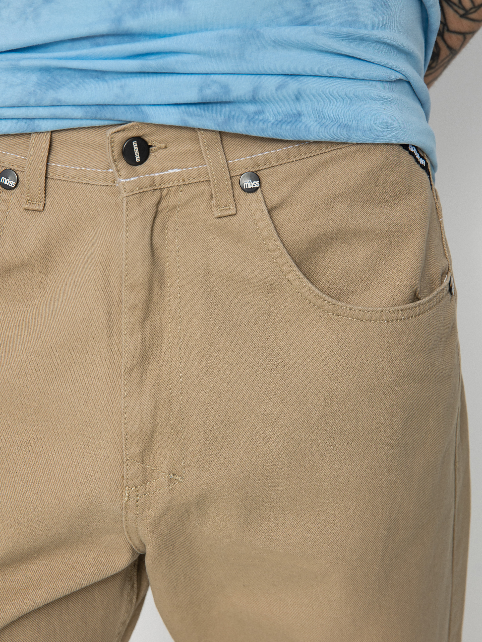 MassDnm Slang Baggy Fit Kisnadrág (beige)
