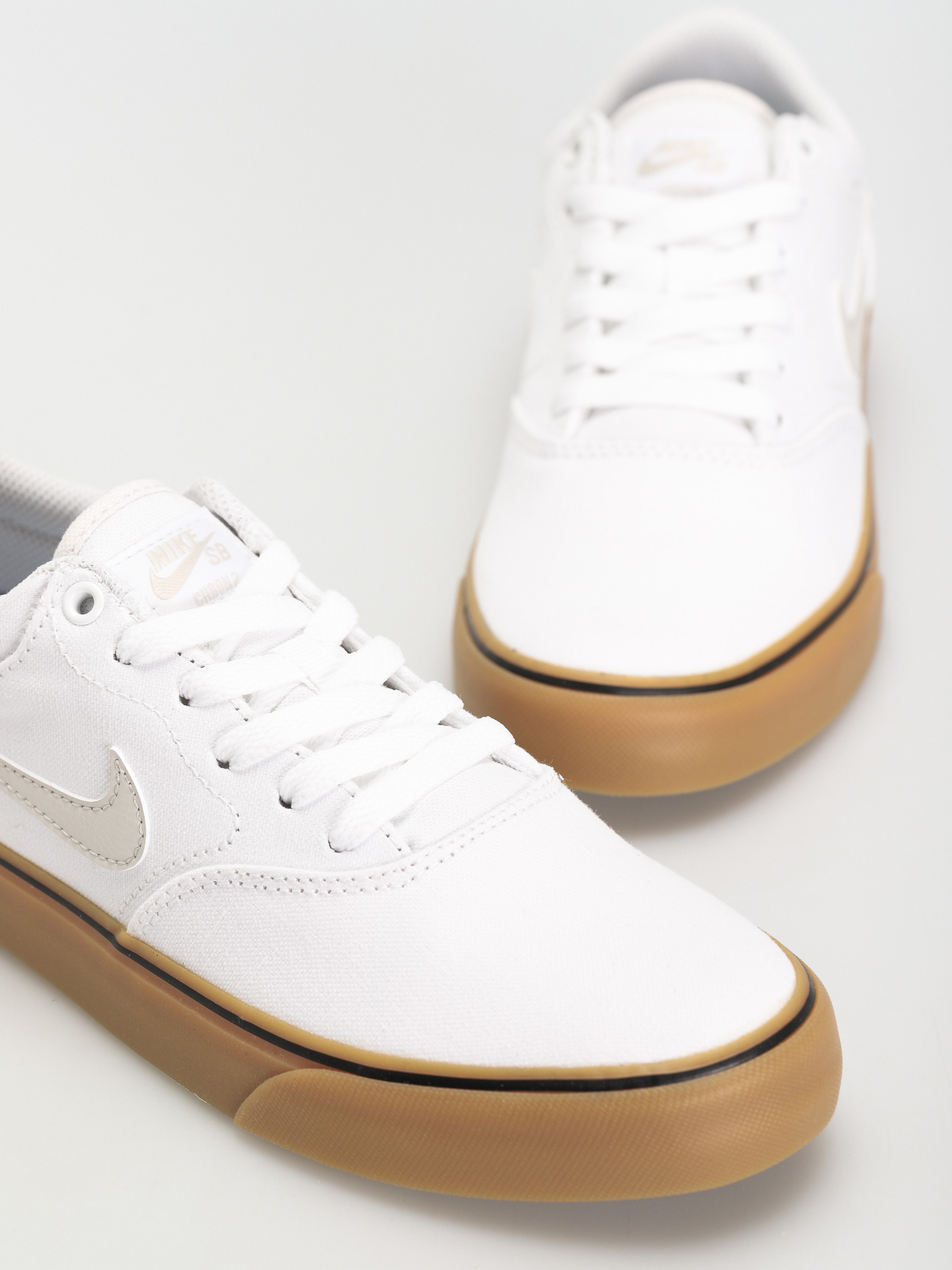 Nike SB Chron 2 Canvas Cipők (white/light bone white gum light brown)