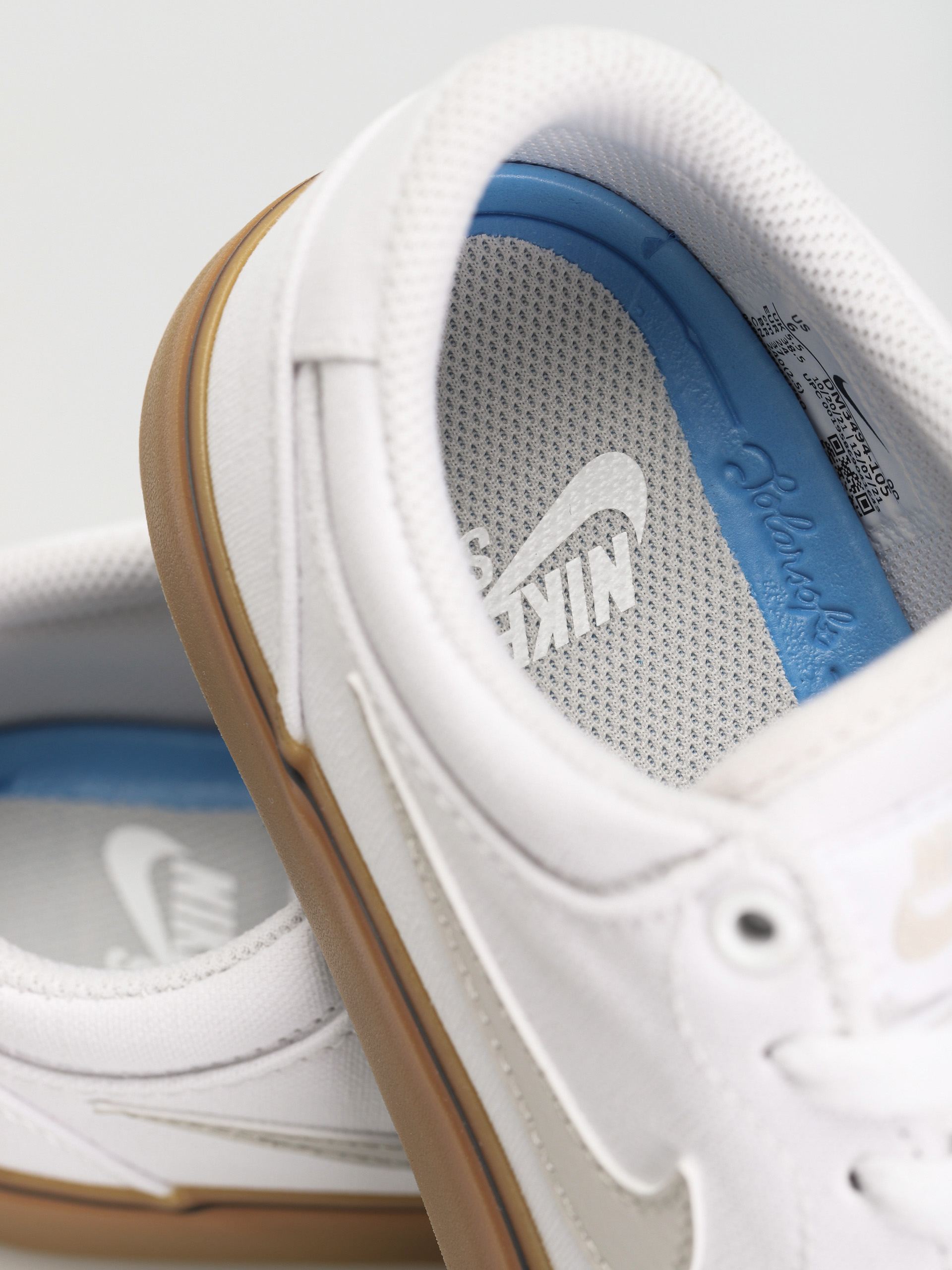 Nike SB Chron 2 Canvas Cipők (white/light bone white gum light brown)