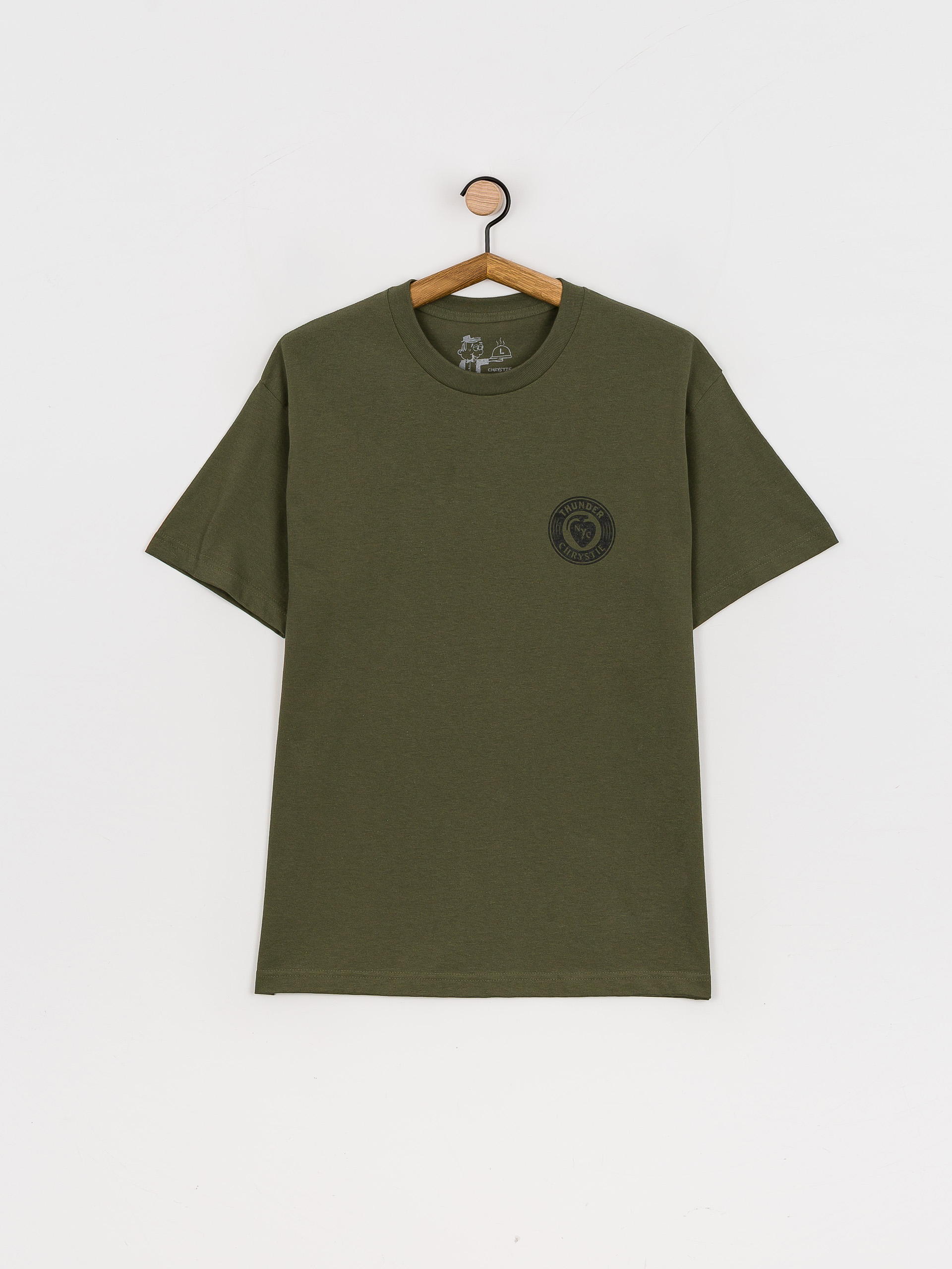 Thunder X Chrystie Circle Logo póló (army green)
