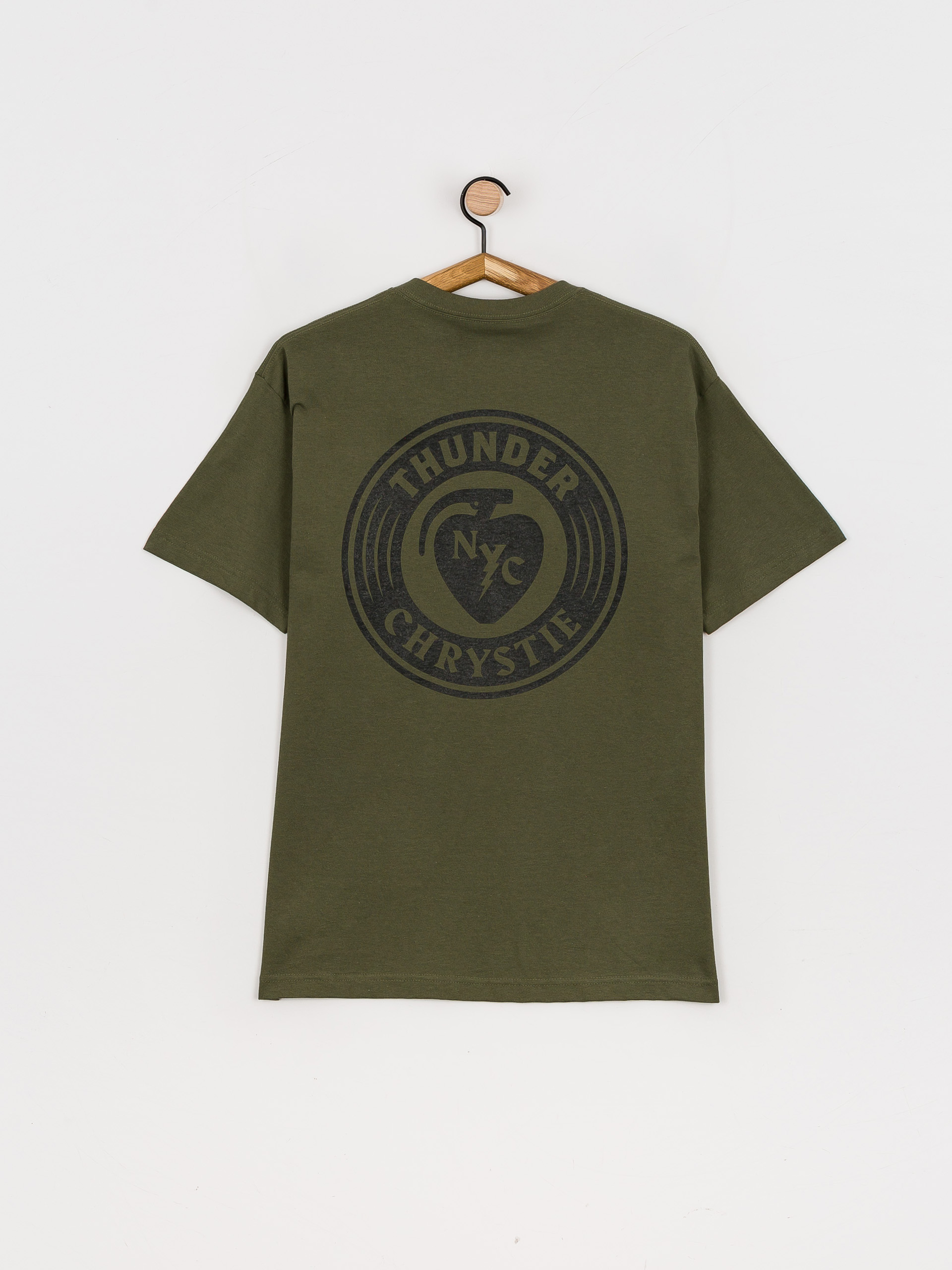 Thunder X Chrystie Circle Logo póló (army green)