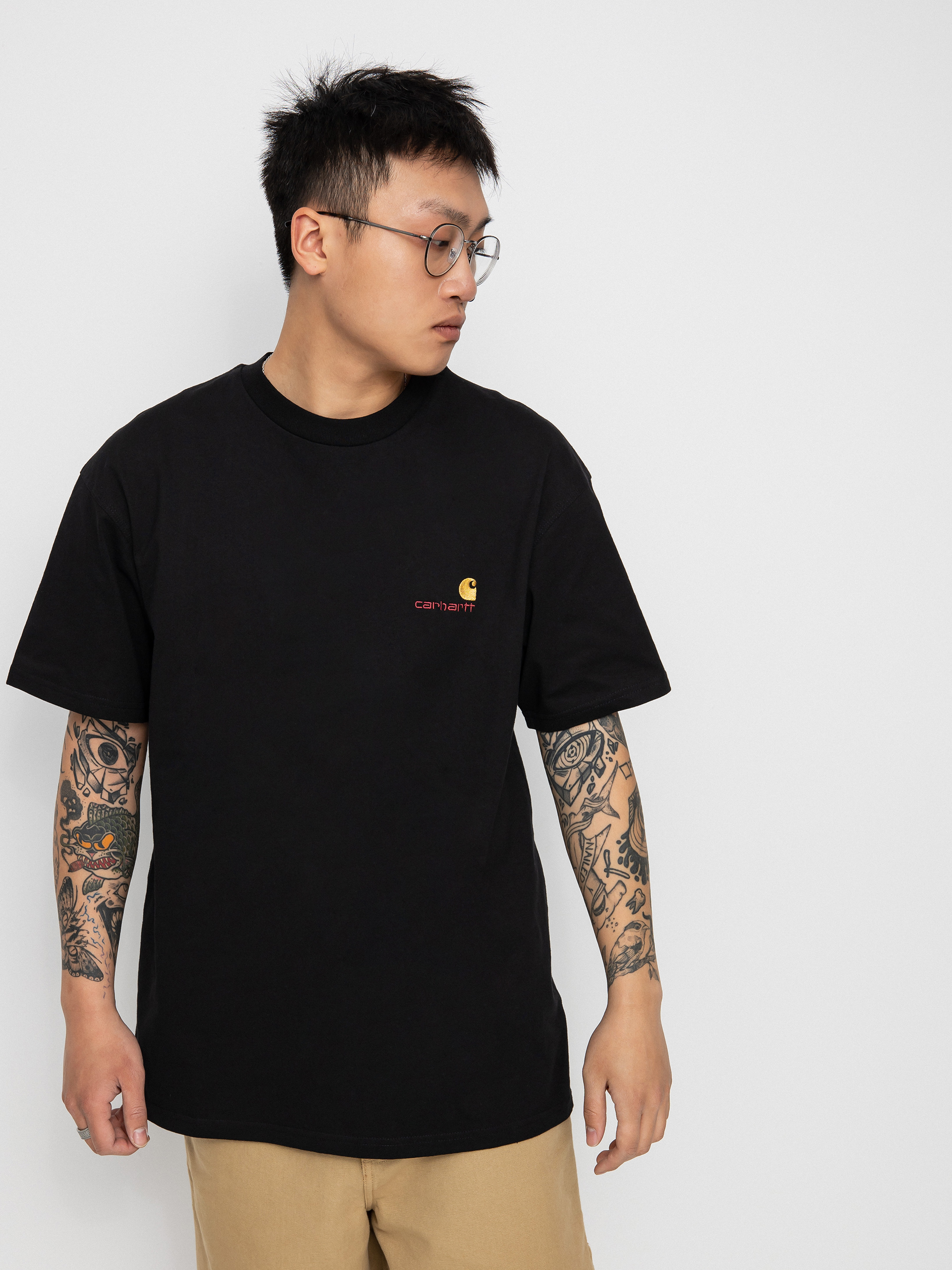 Carhartt WIP American Script Pu00f3lu00f3 (black)