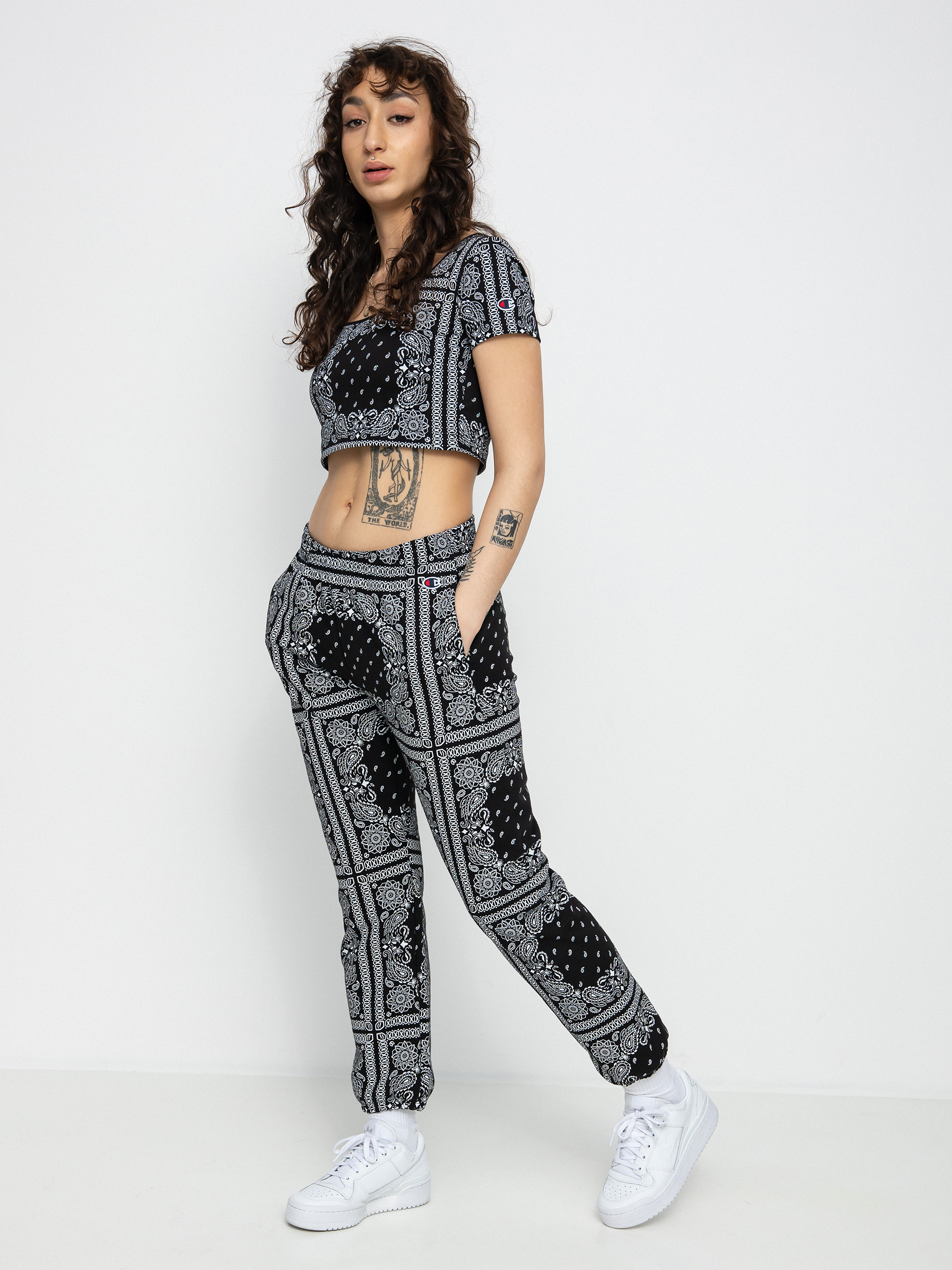 Champion Elastic Cuff Pants 115122 Kisnadrág Wmn (nbk/allover)