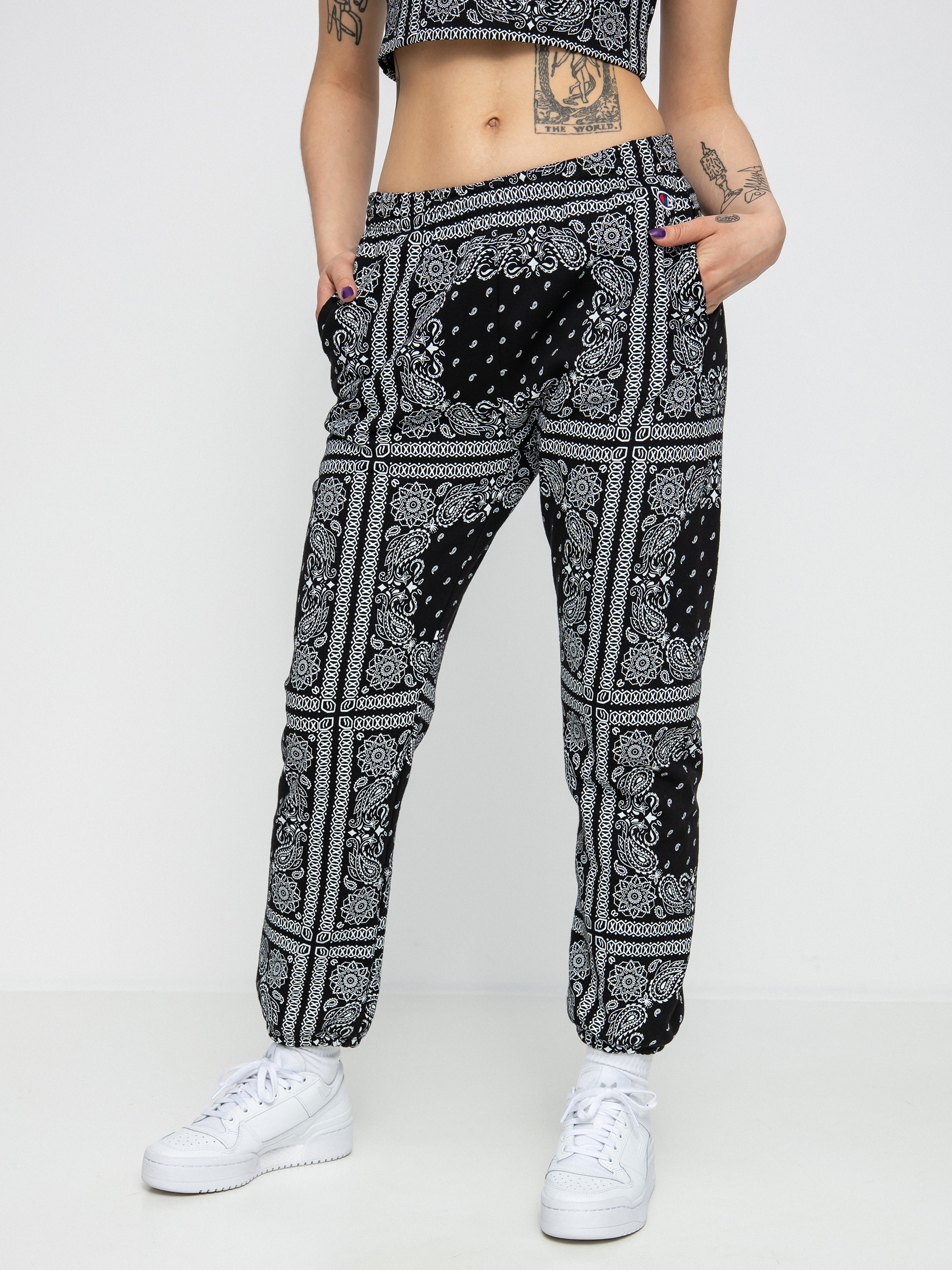 Champion Elastic Cuff Pants 115122 Kisnadrág Wmn (nbk/allover)