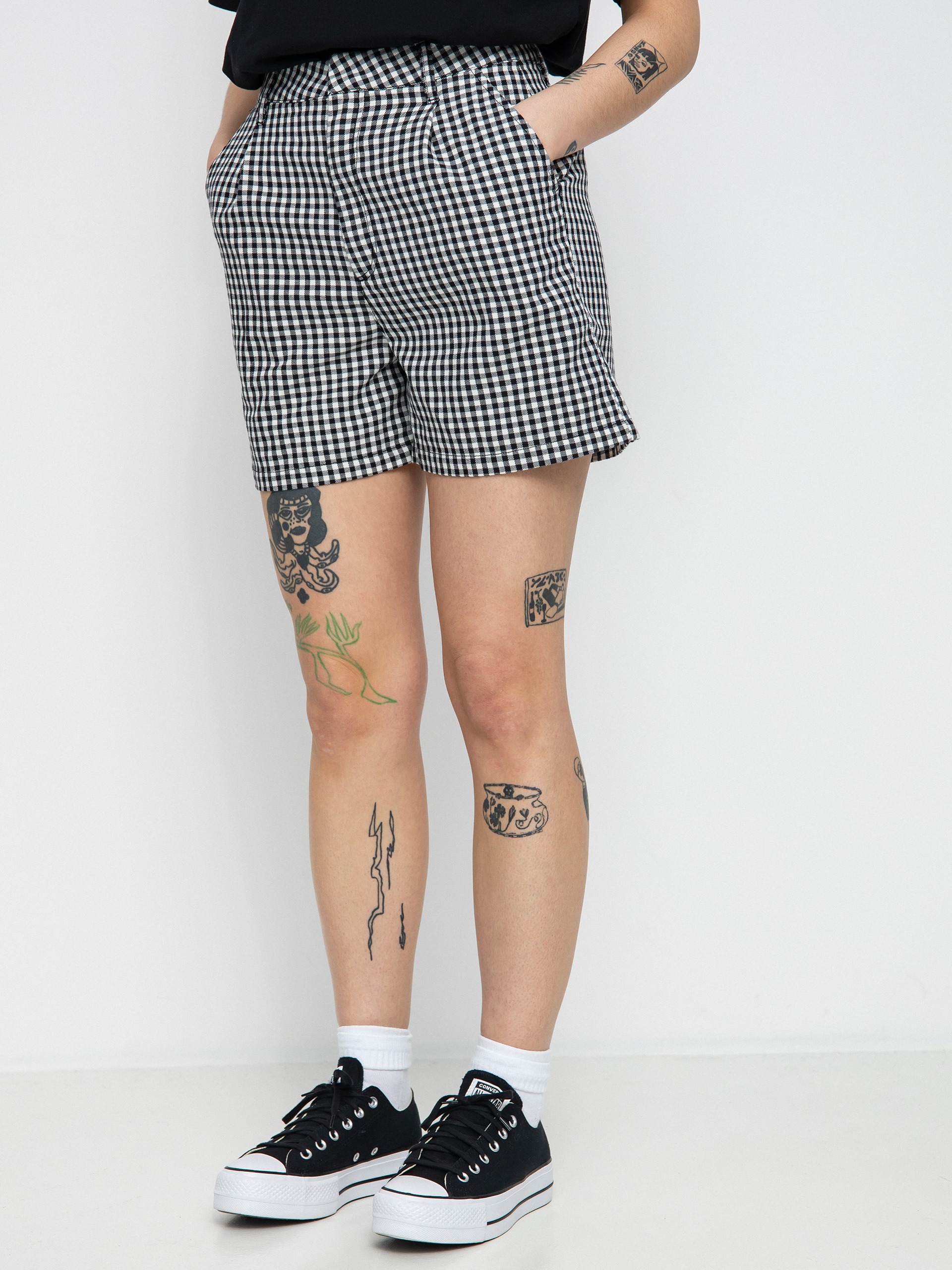 Brixton Victory Trouser Rövidnadrág Wmn (black gingham)