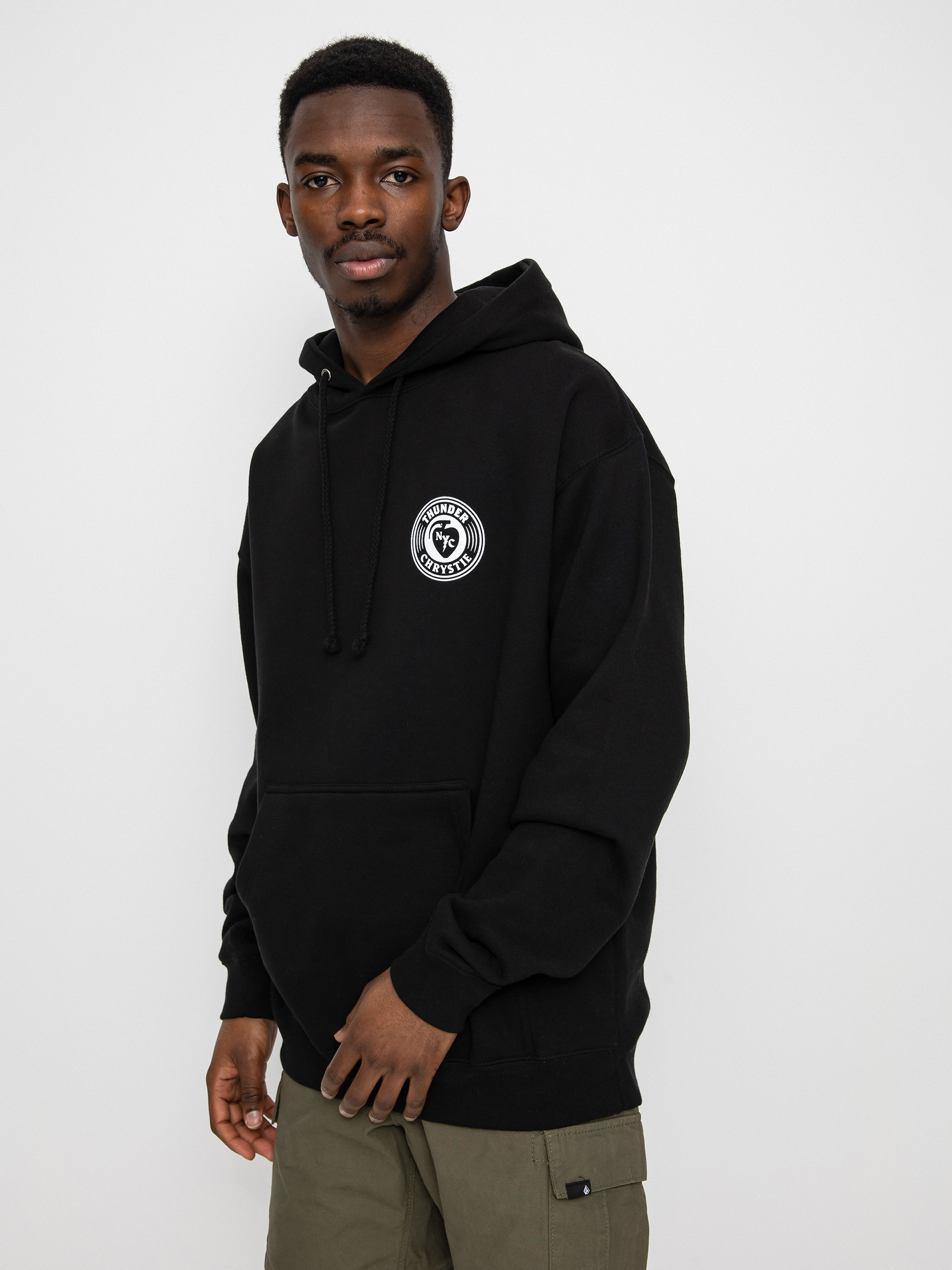 Thunder X Chrystie Circle Logo Kapucnis pulóver (black)