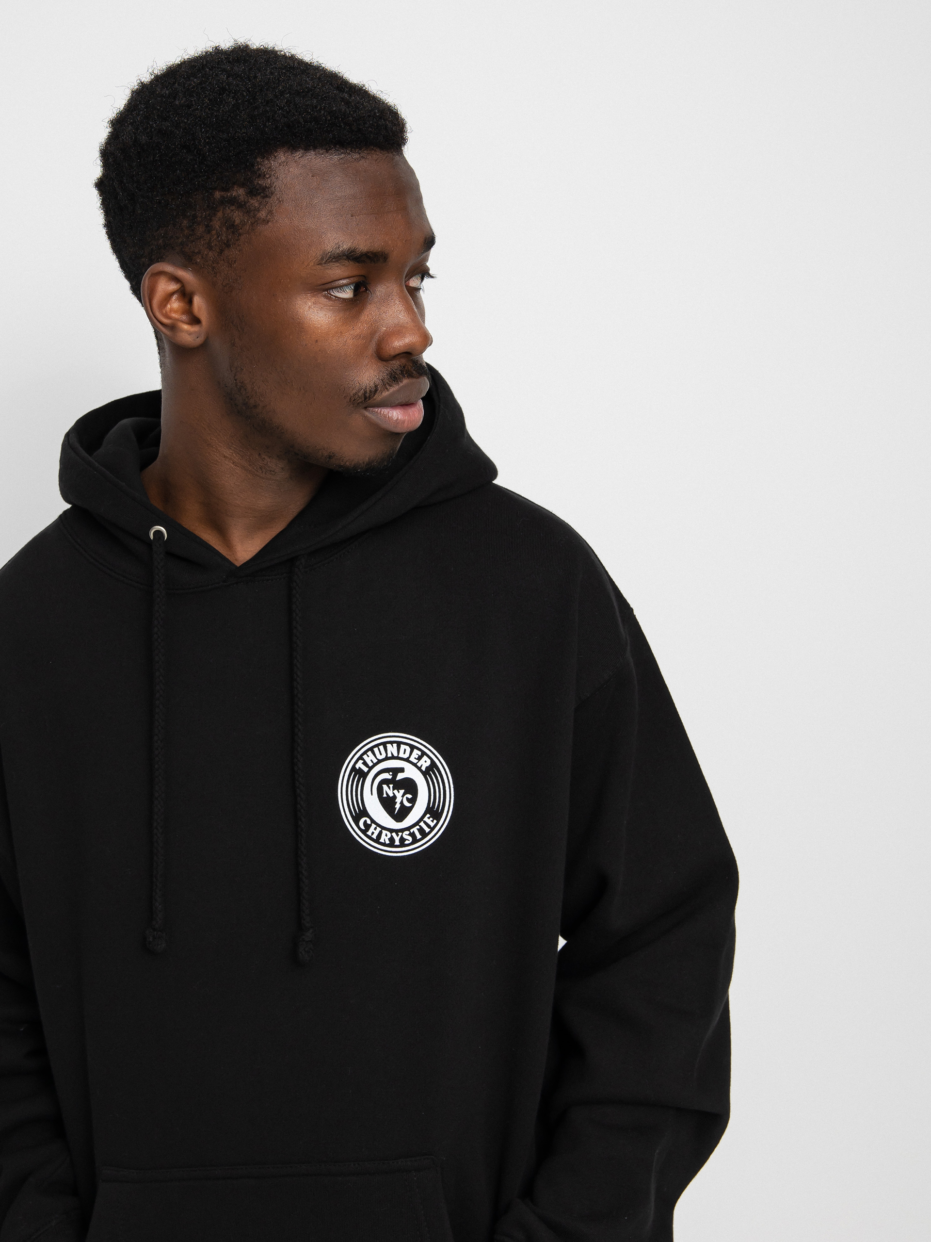 Thunder X Chrystie Circle Logo Kapucnis pulóver (black)