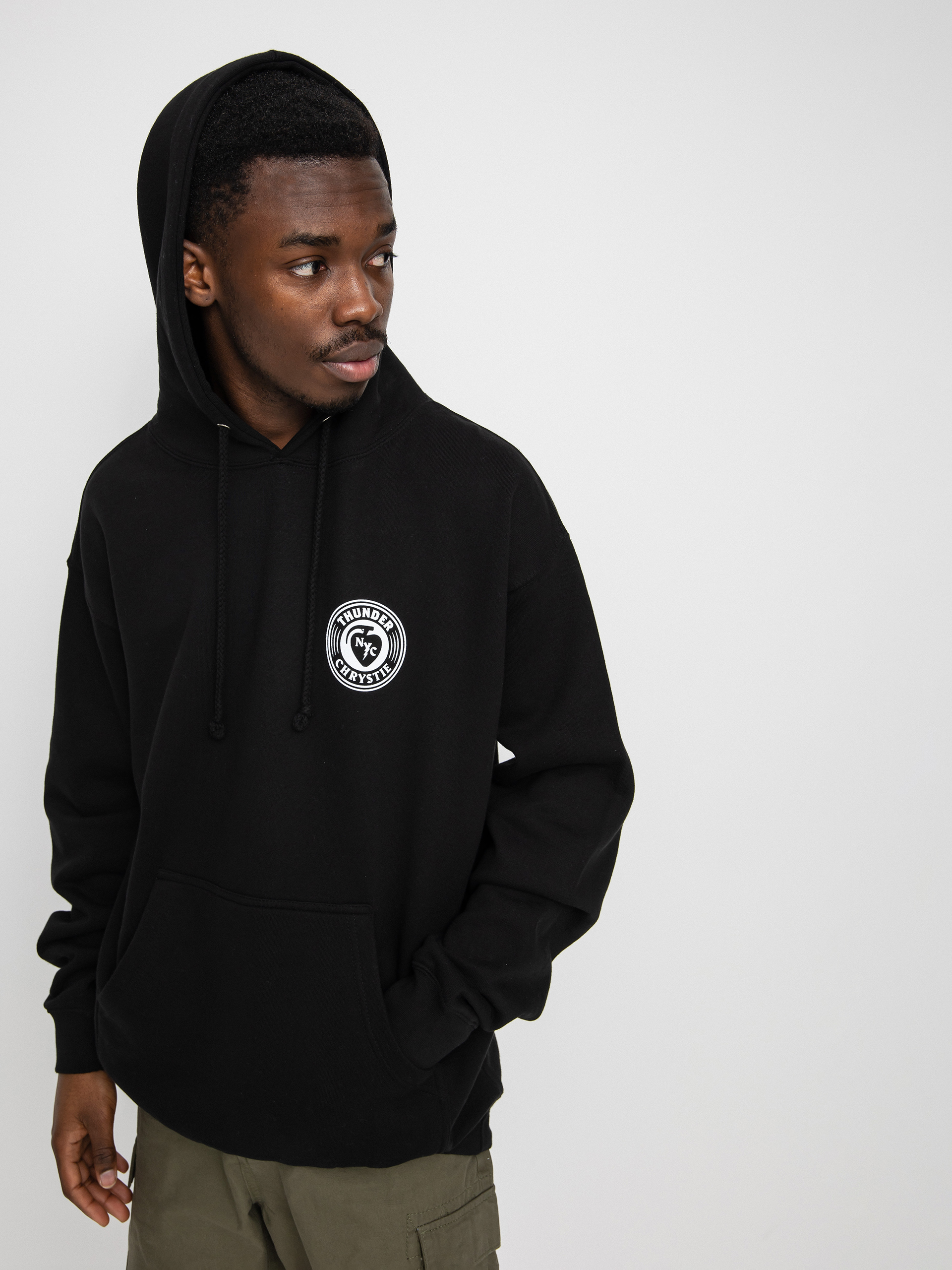 Thunder X Chrystie Circle Logo Kapucnis pulóver (black)