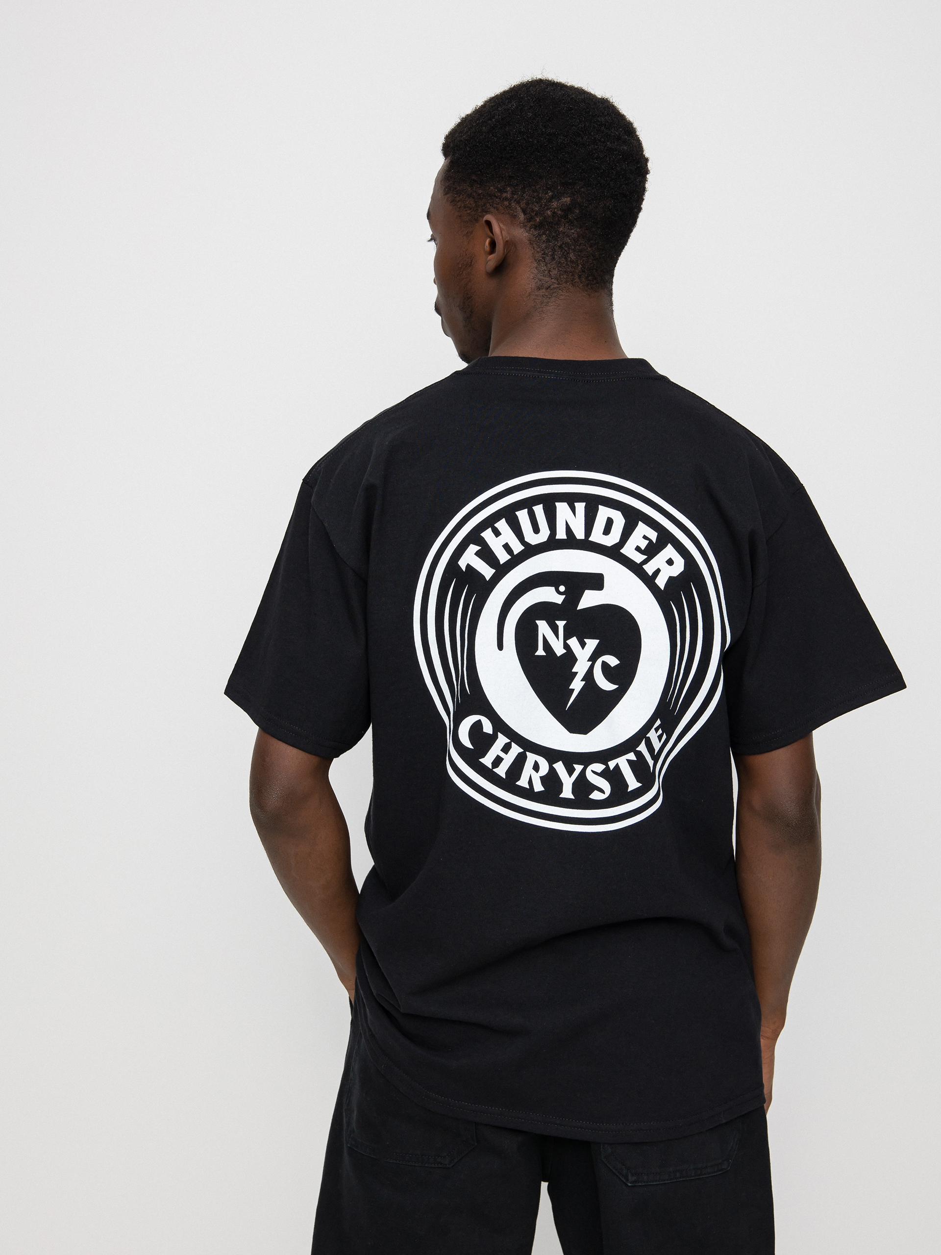 Thunder X Chrystie Circle Logo póló (black)