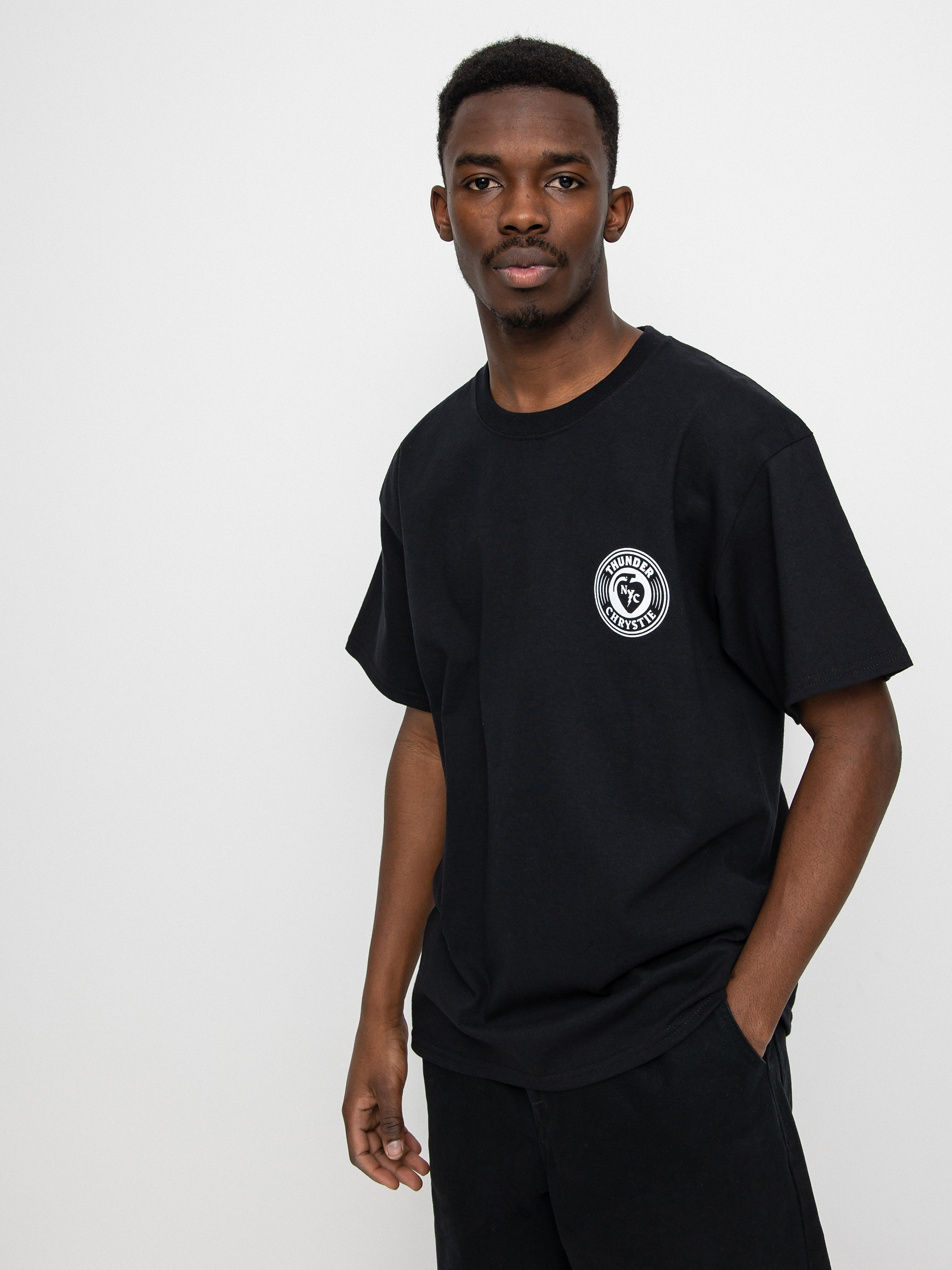 Thunder X Chrystie Circle Logo póló (black)