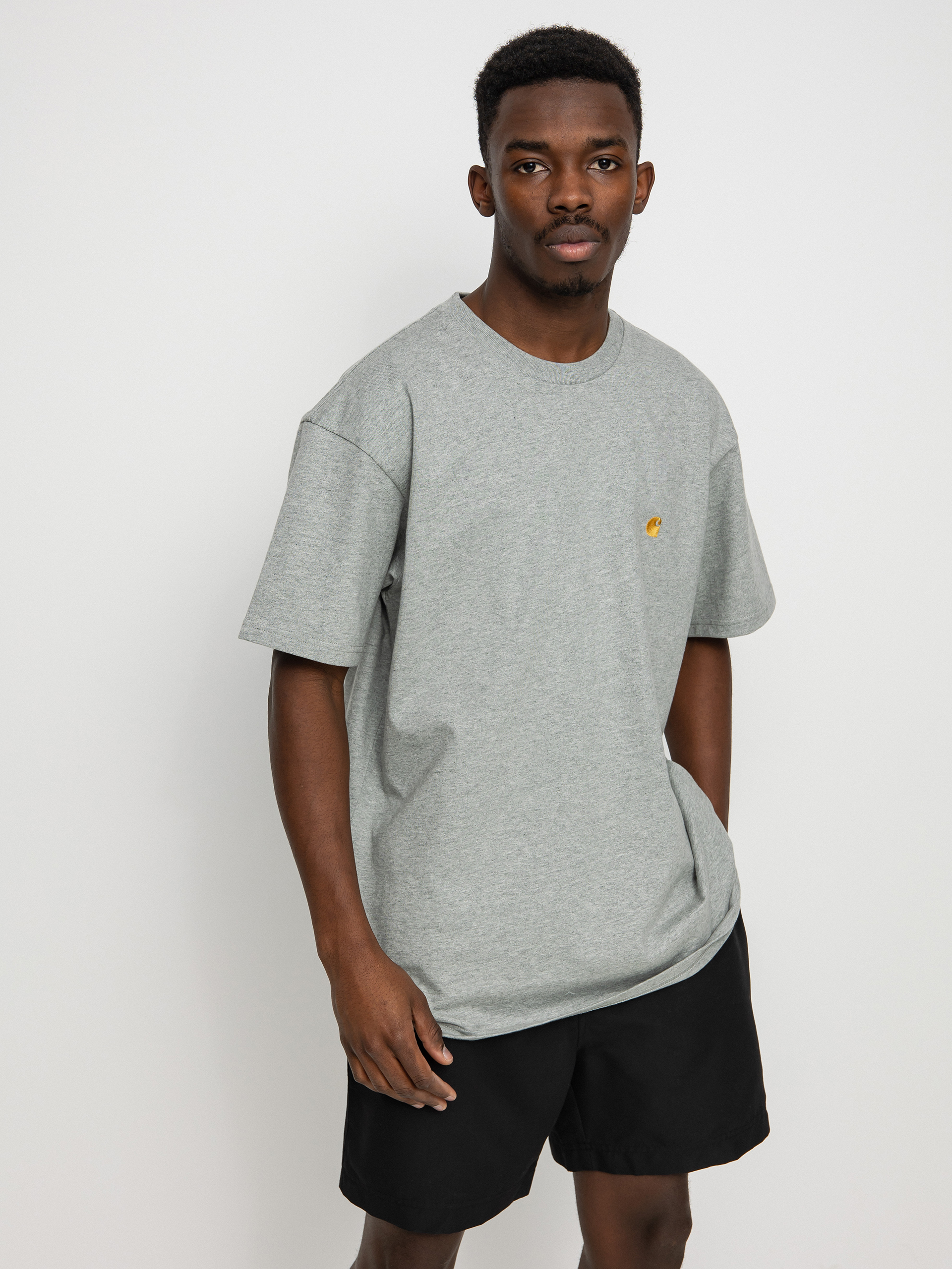 Carhartt WIP Chase Pu00f3lu00f3 (grey heather/gold)