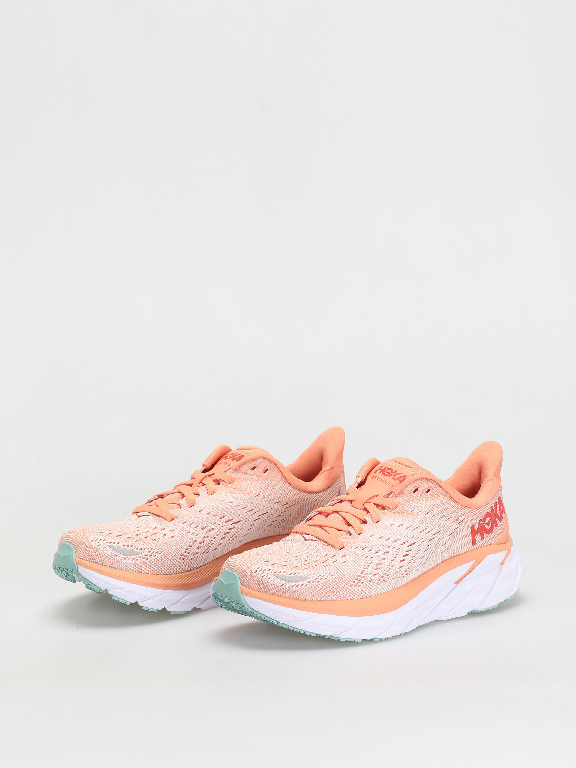 Hoka One One Clifton 8 Cipők Wmn (cantaloupe/silver peony)