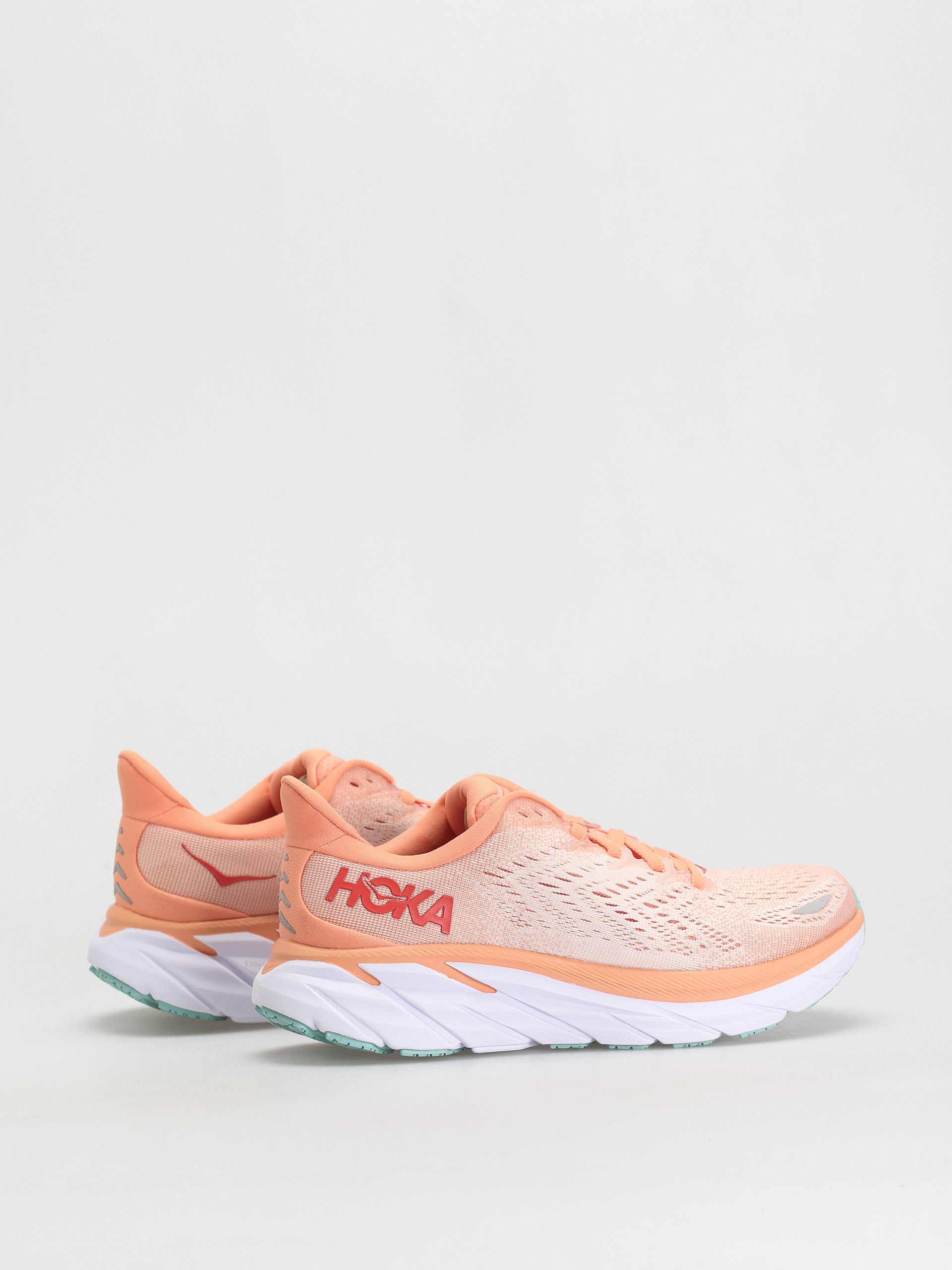 Hoka One One Clifton 8 Cipők Wmn (cantaloupe/silver peony)