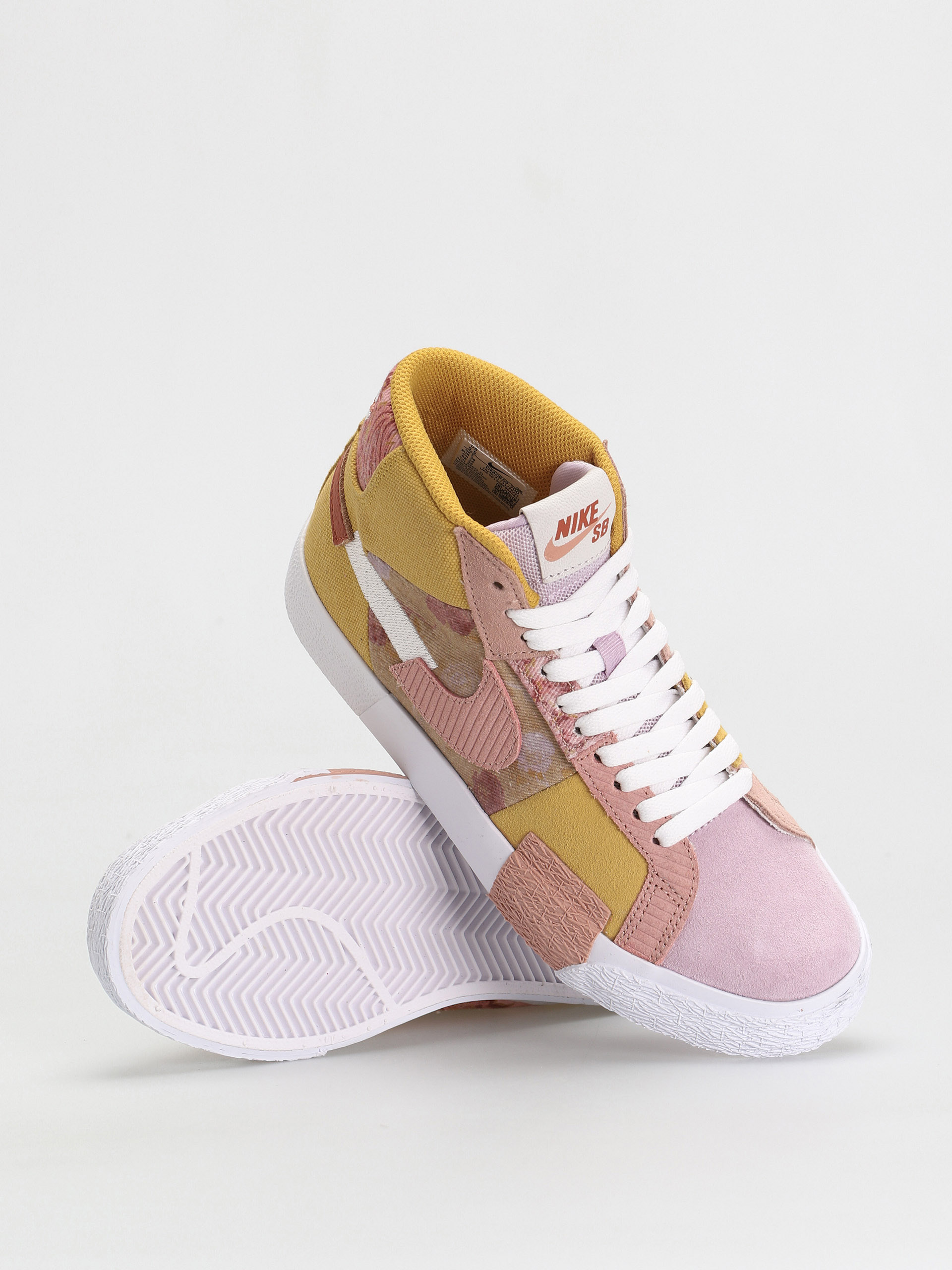 Nike SB Zoom Blazer Mid Premium Cipők (sanded gold/white burnt sunrise)