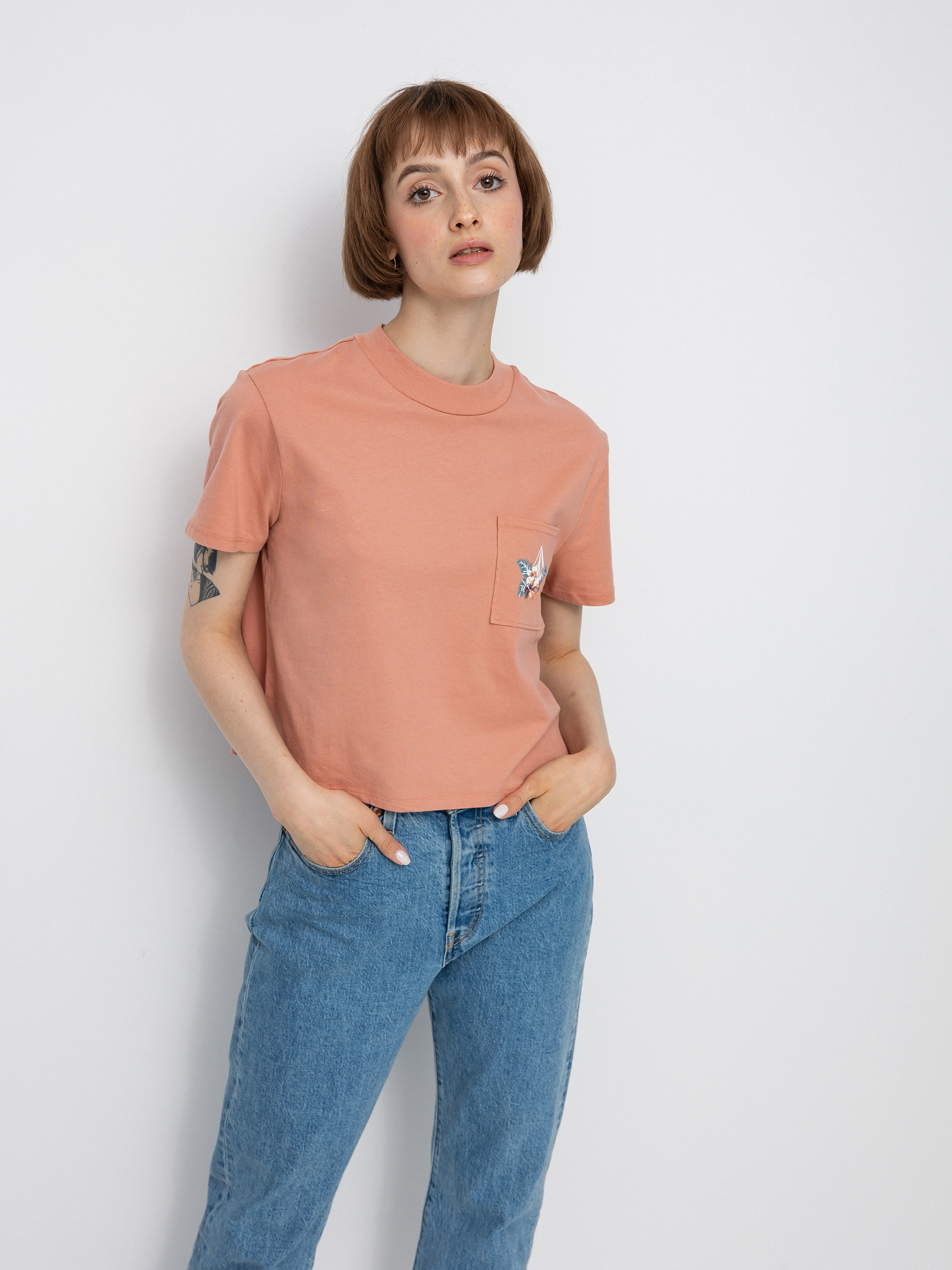 Volcom Pocket Dial póló Wmn (light mauve)