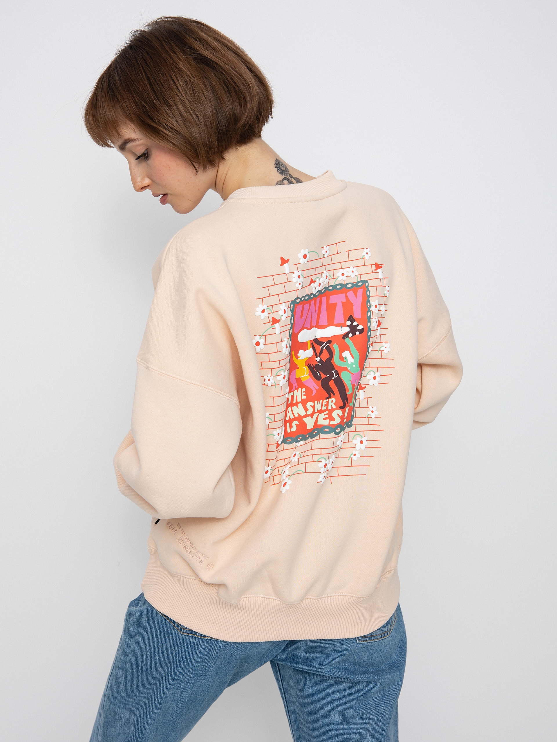 Volcom Egle Zvirblyte Pulóver Wmn (light pink)