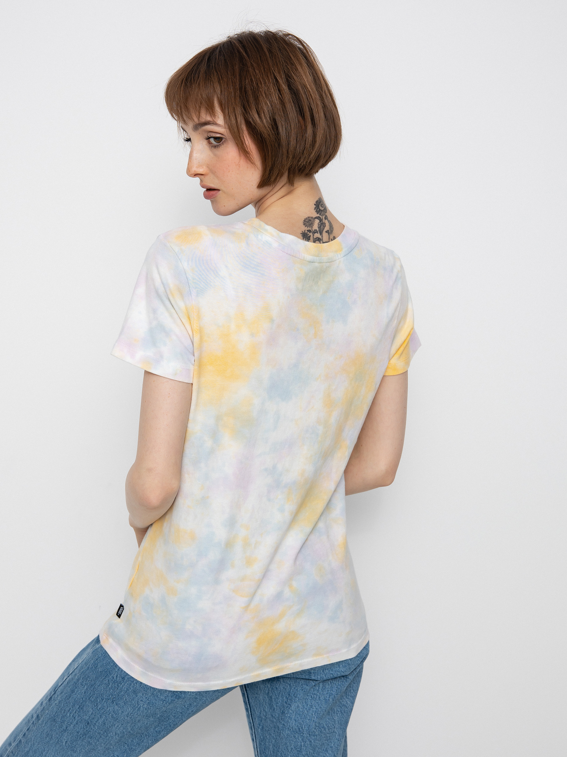 Vans Logo Wash póló Wmn (cradle pink tie dye)