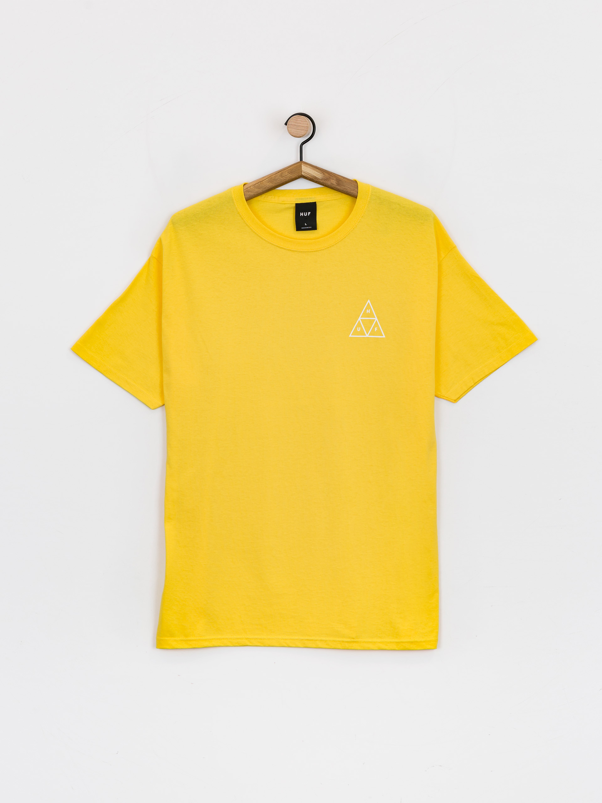 HUF Essentials Triple Triangle póló (lemon yellow)