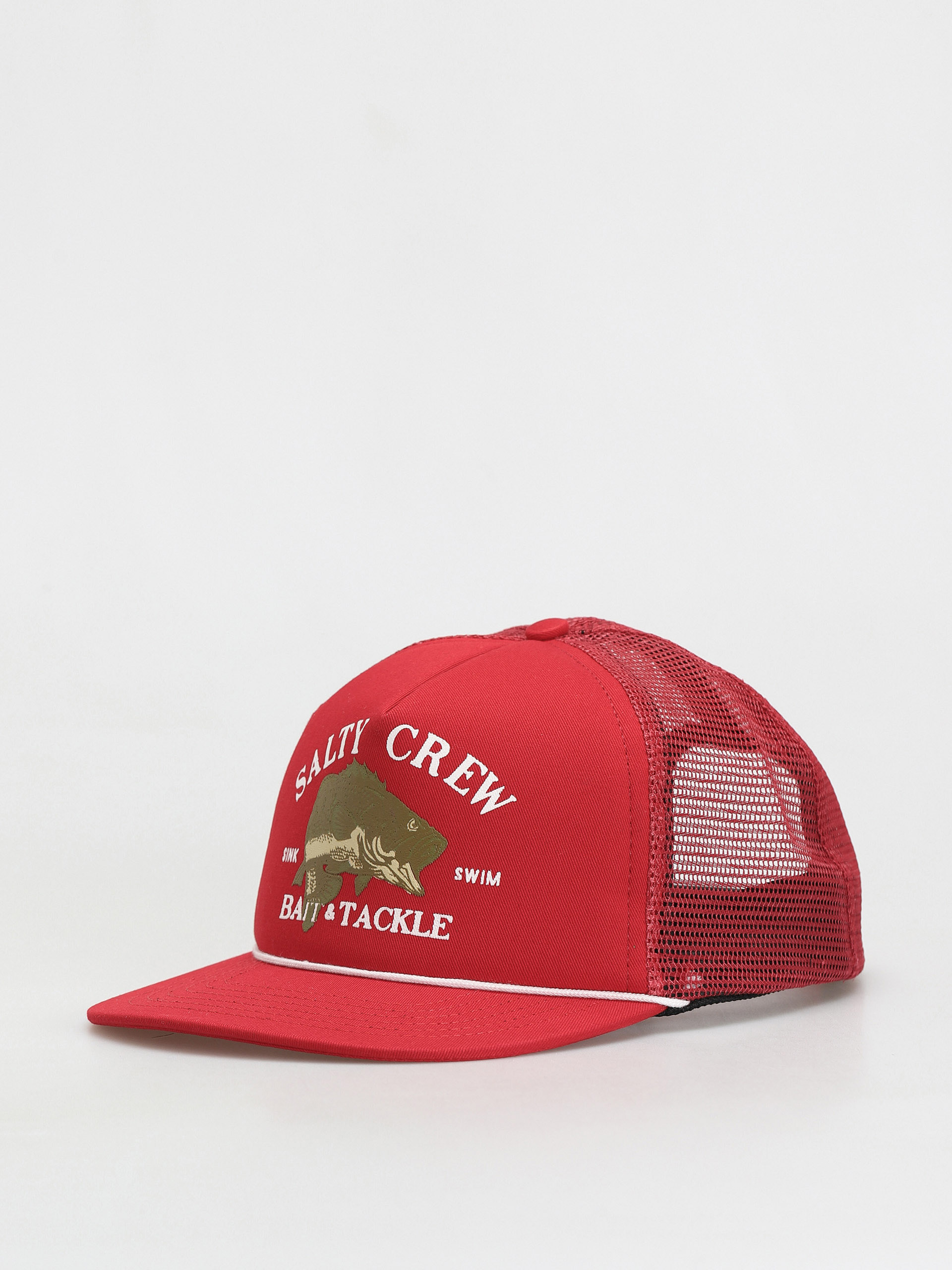 Salty Crew Bass Man Trucker Baseball sapka (red)