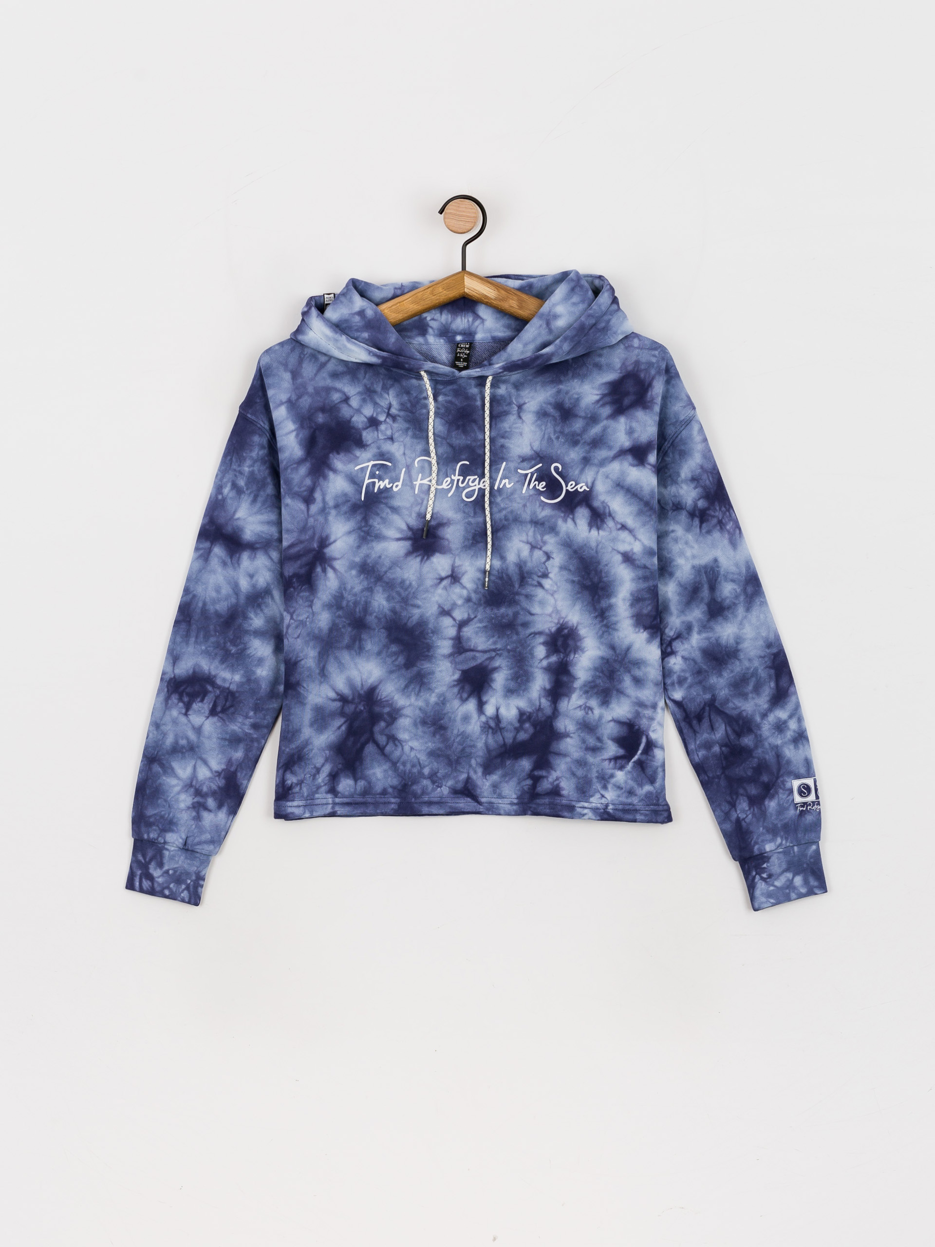 Salty Crew Sand Set Crop Kapucnis pulóver Wmn (navy tie dye)
