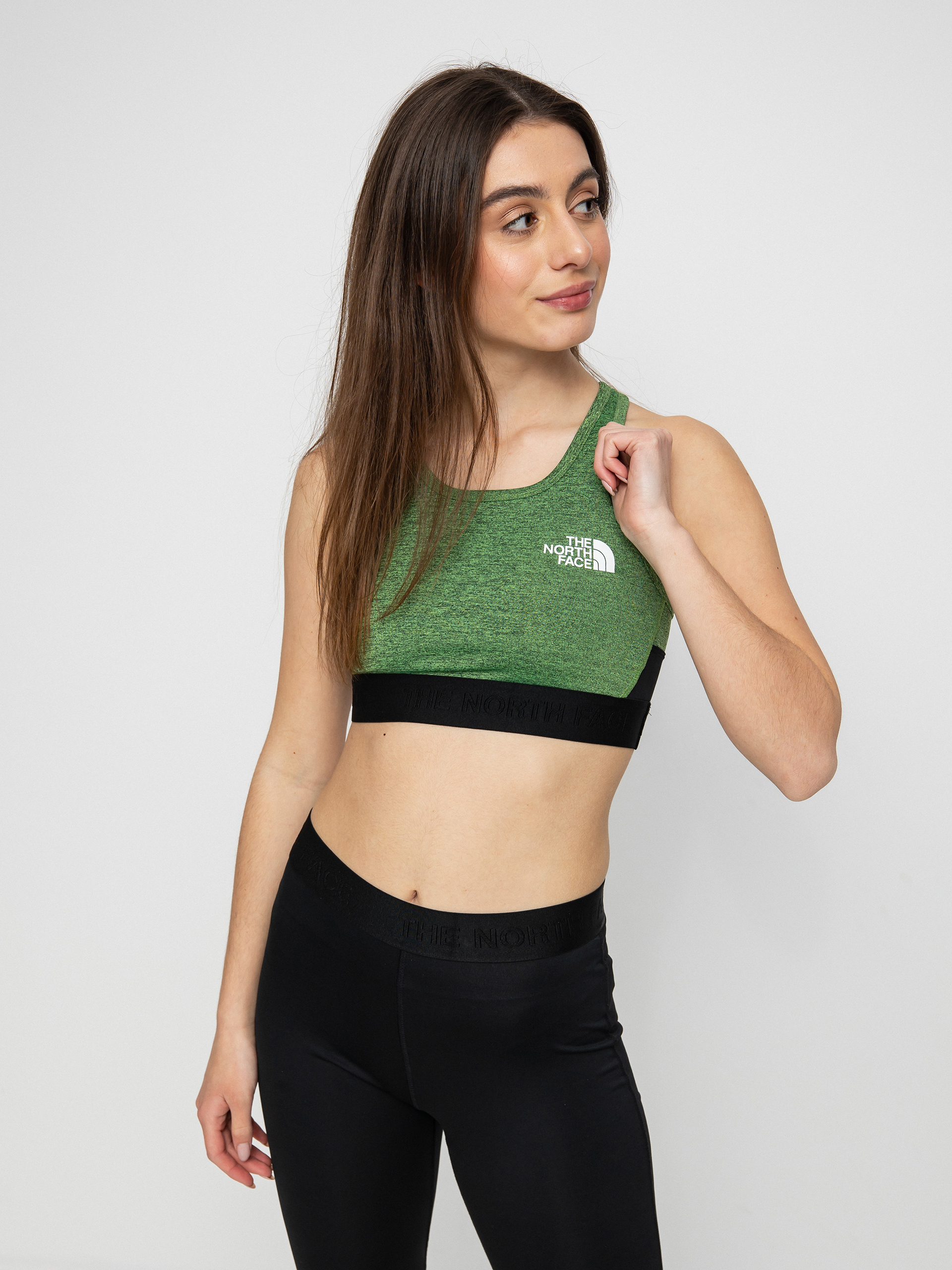The North Face Stanik sportowy Ma Bra Alsónemű Wmn (shrpgrnblkhthr/tnfblkhthr)