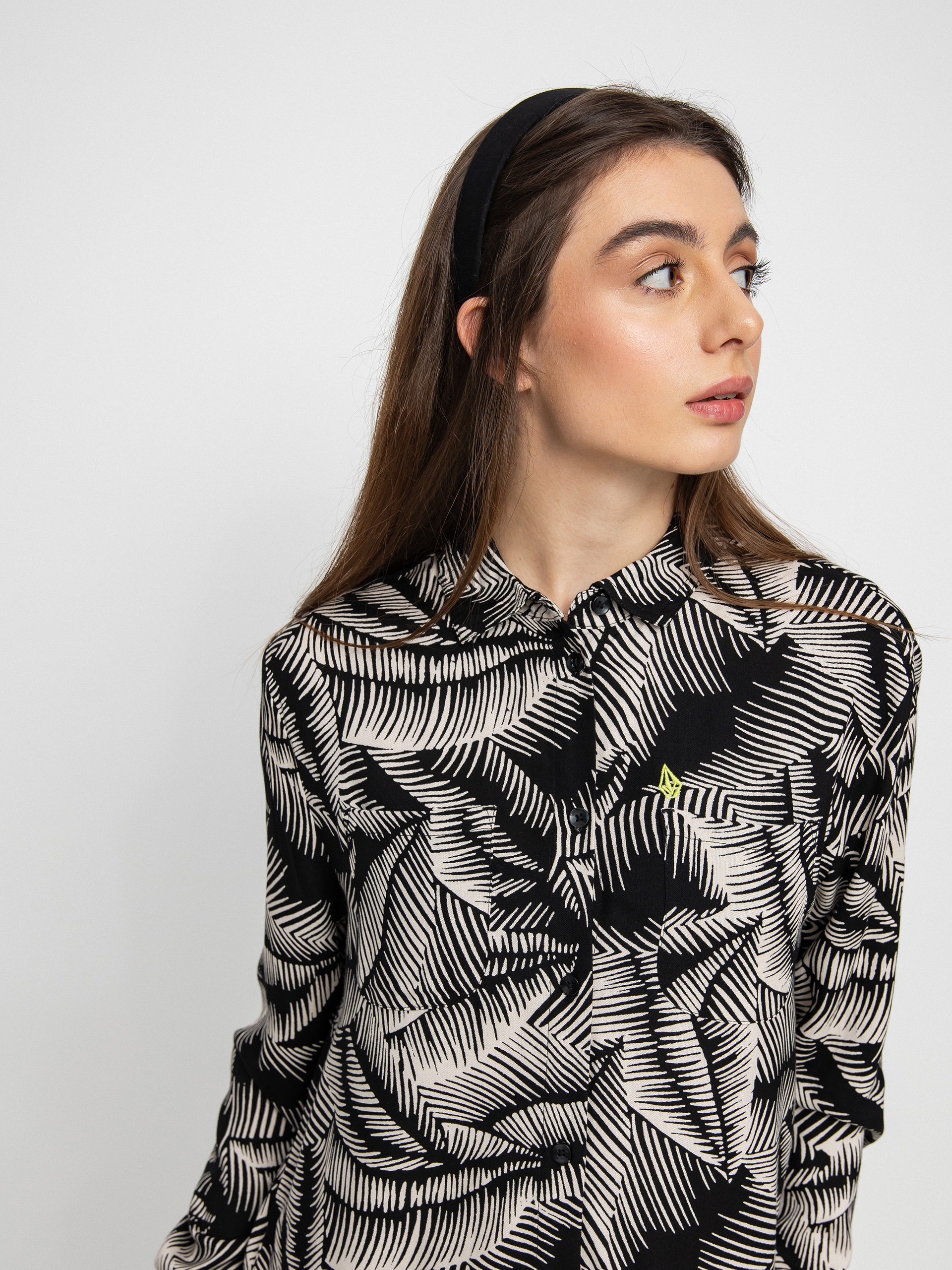 Női Volcom Stay Palm Romper Teniszruha (black white)