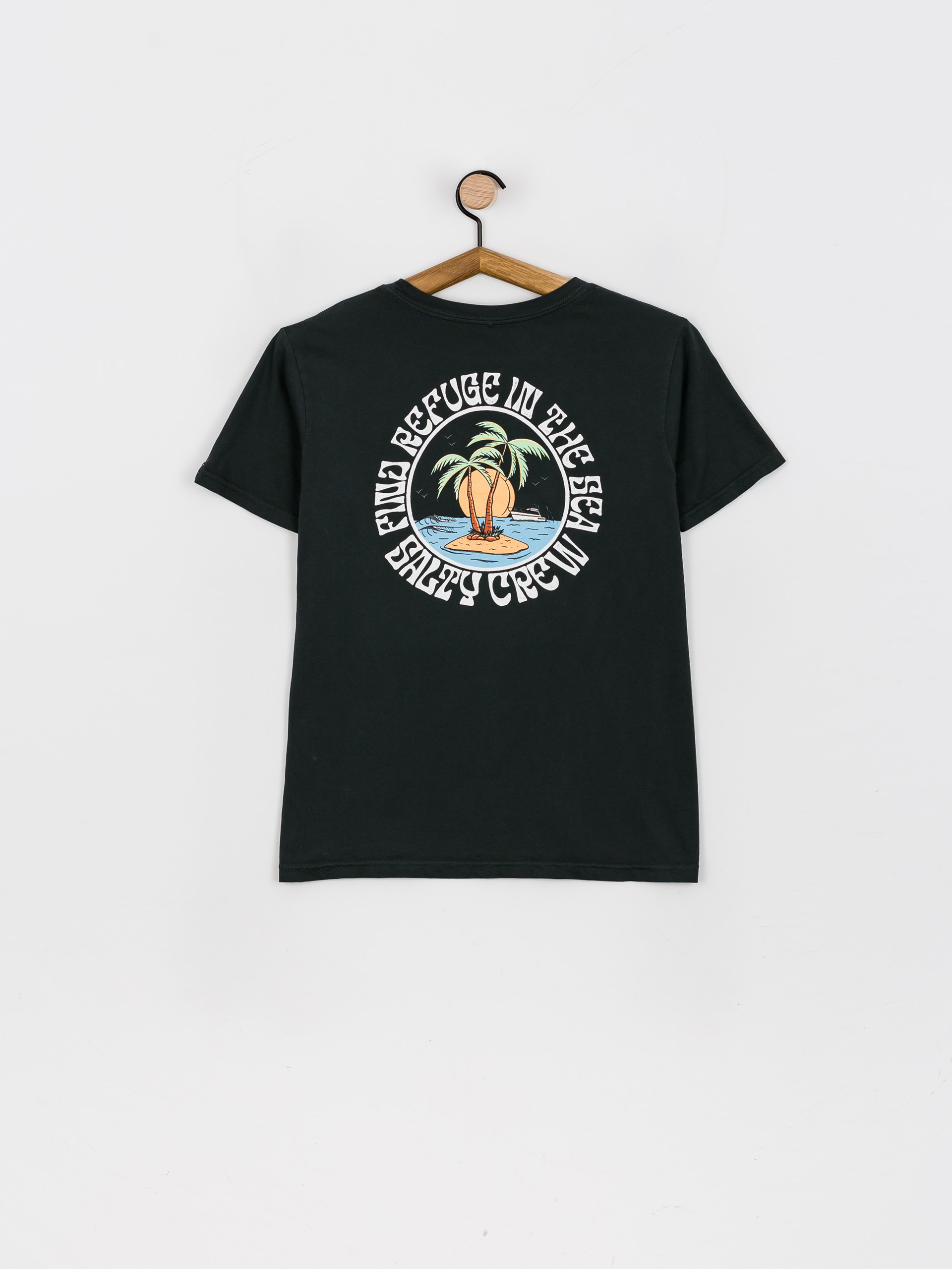 Salty Crew Dos Palms Boyfriend póló Wmn (vintage black)