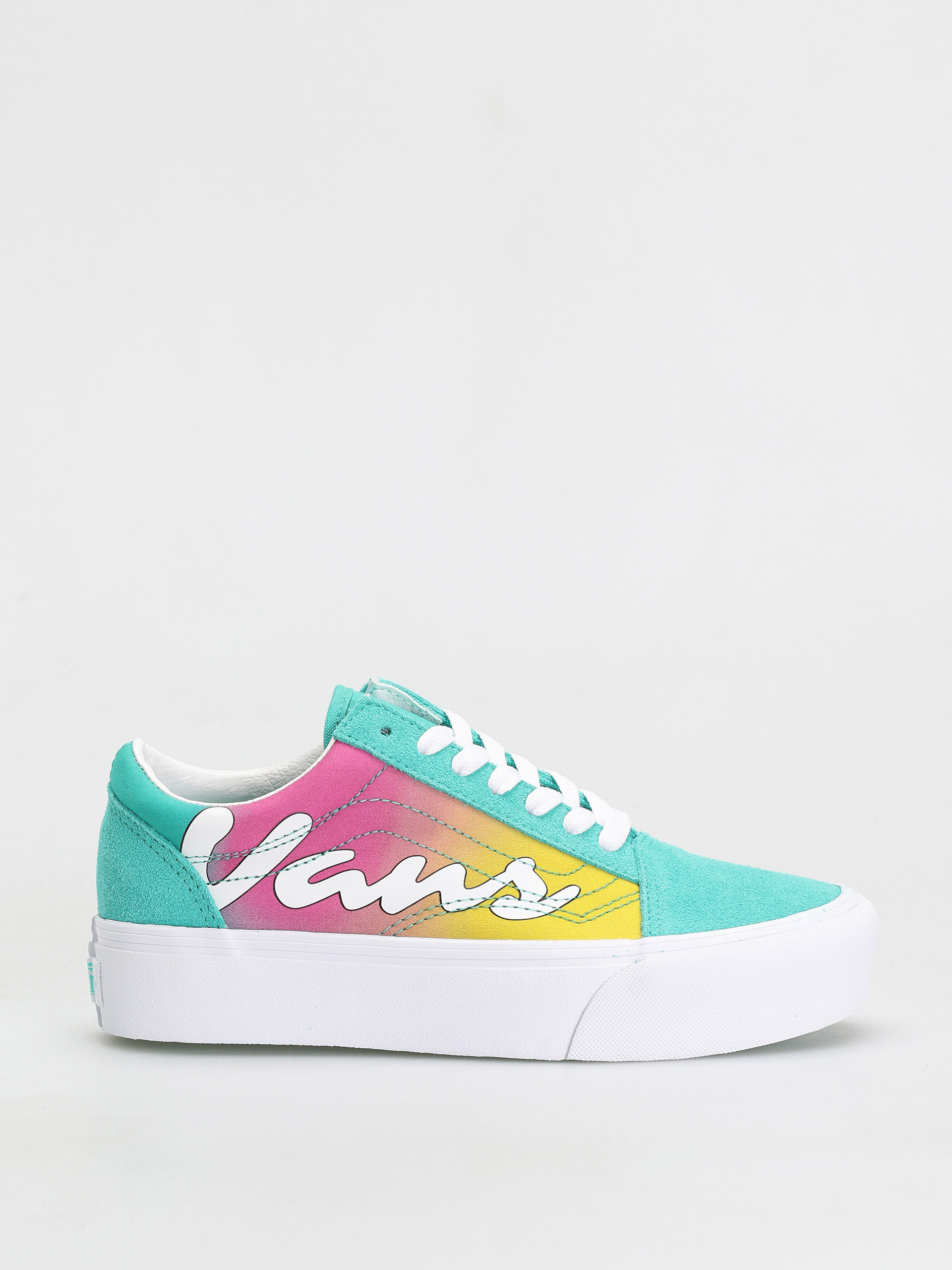 Vans Old Skool Platform Cipők (spring fade/atlantis/true white)