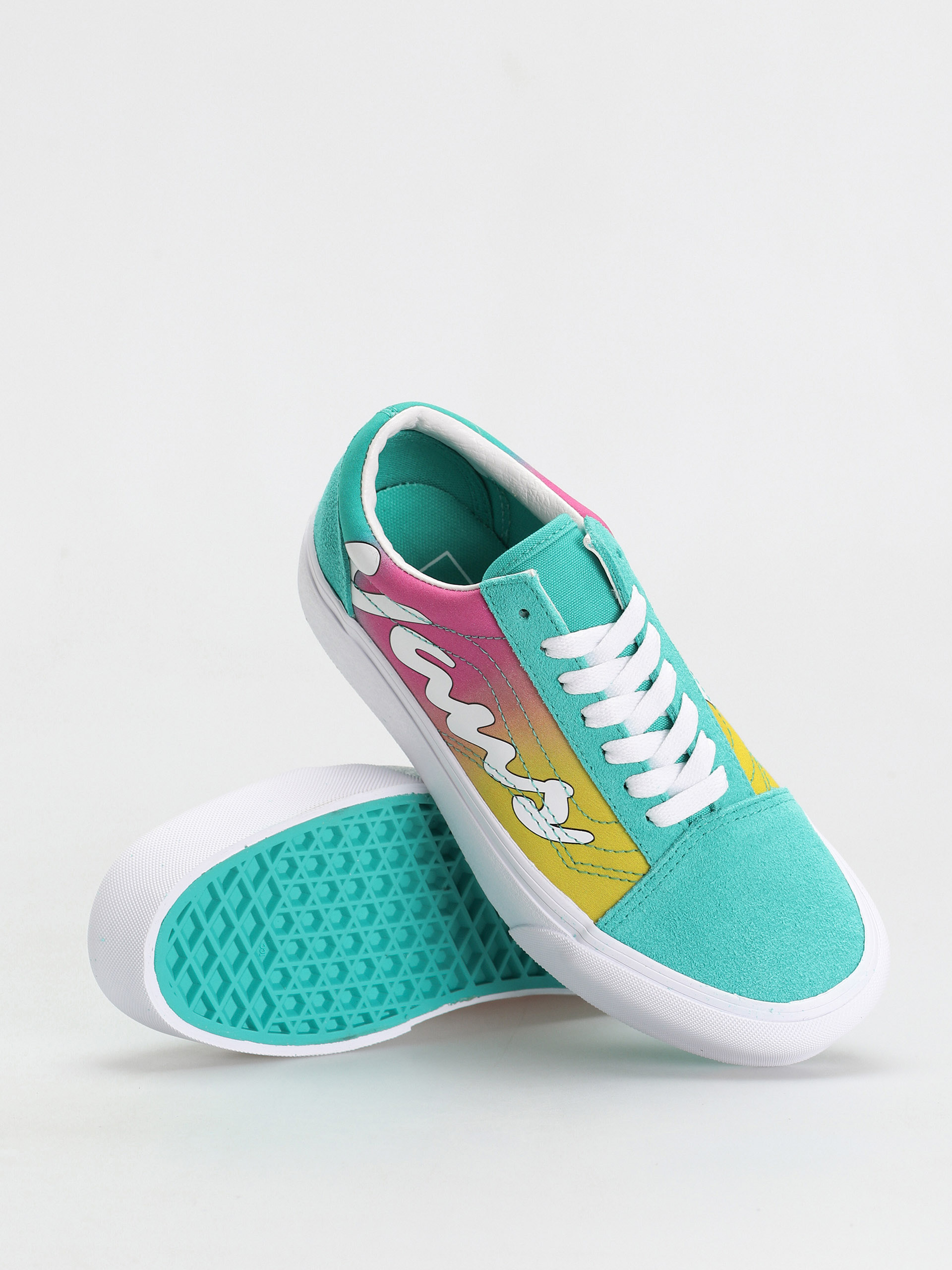 Vans Old Skool Platform Cipők (spring fade/atlantis/true white)