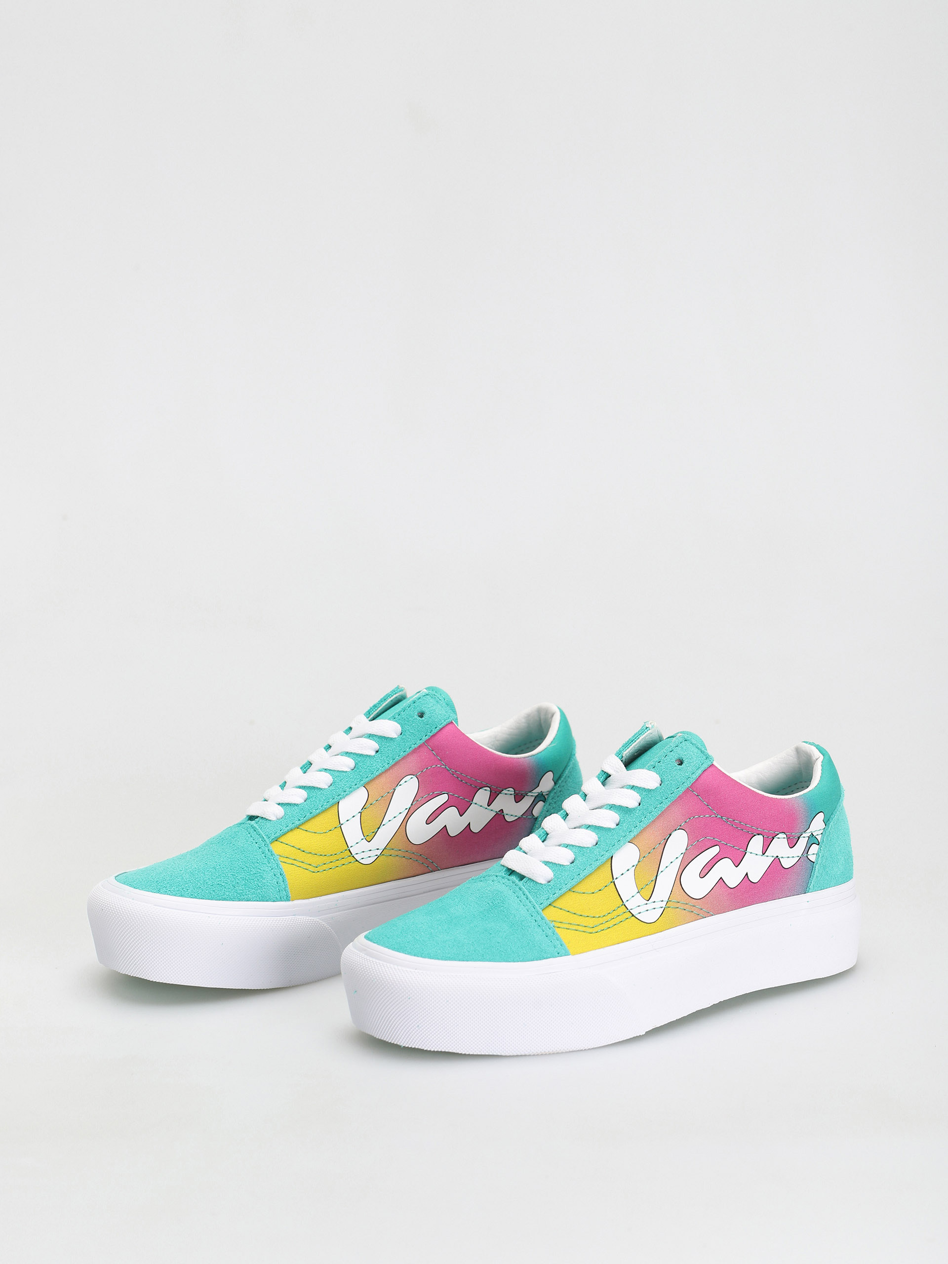 Vans Old Skool Platform Cipők (spring fade/atlantis/true white)