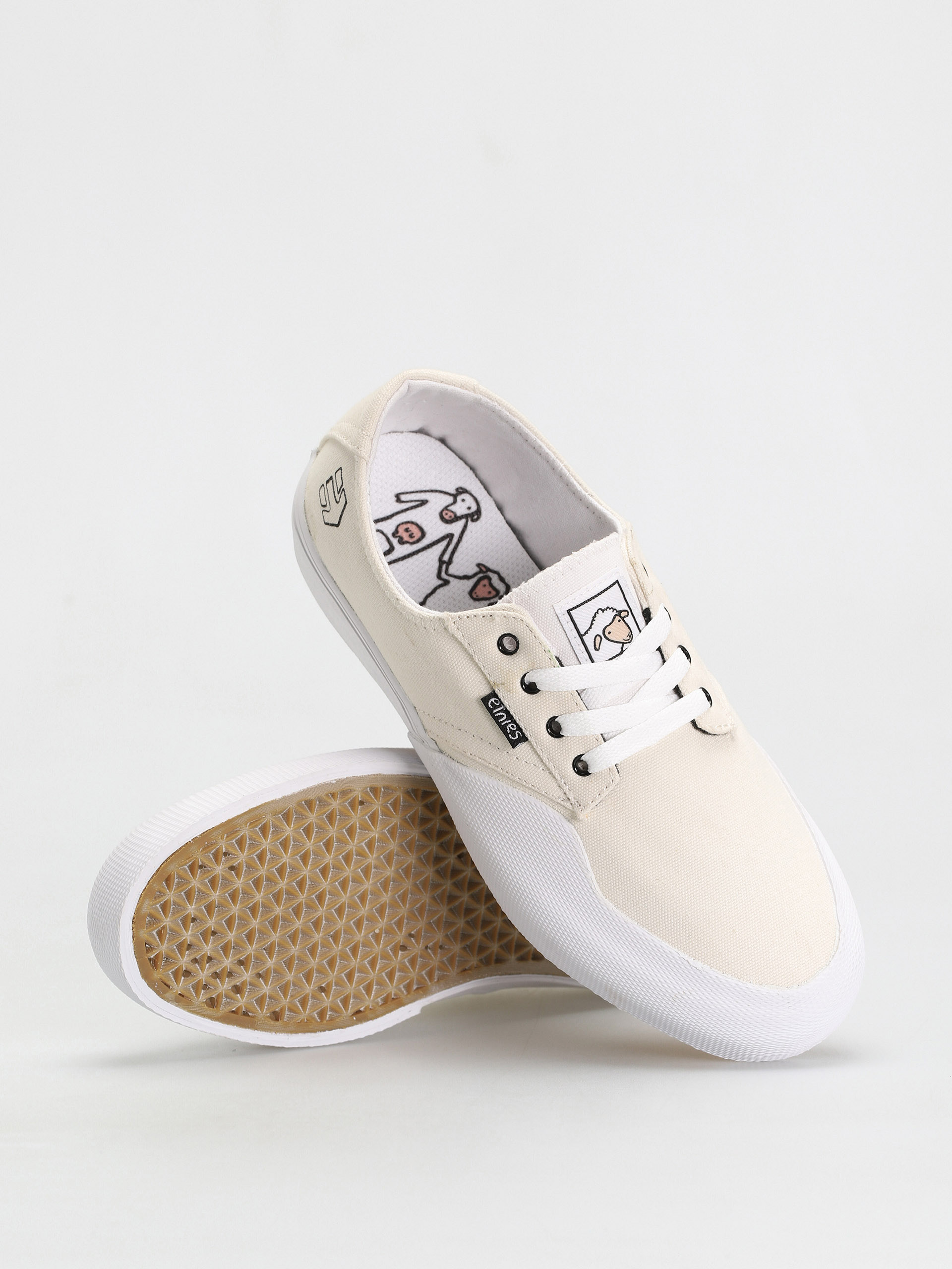 Etnies Jameson Vulc Ls X Sheep Cipők (white/white/gum)