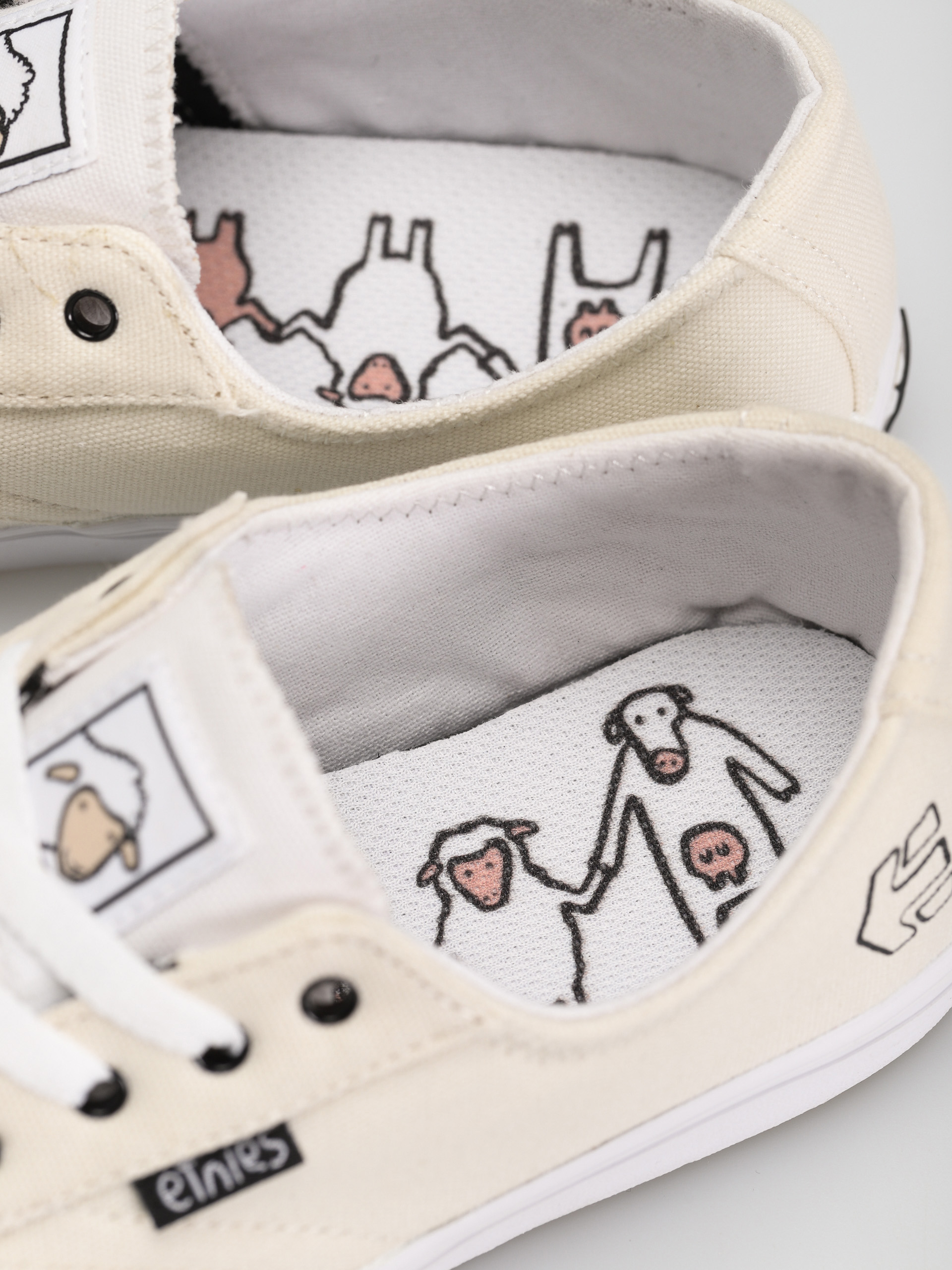 Etnies Jameson Vulc Ls X Sheep Cipők (white/white/gum)