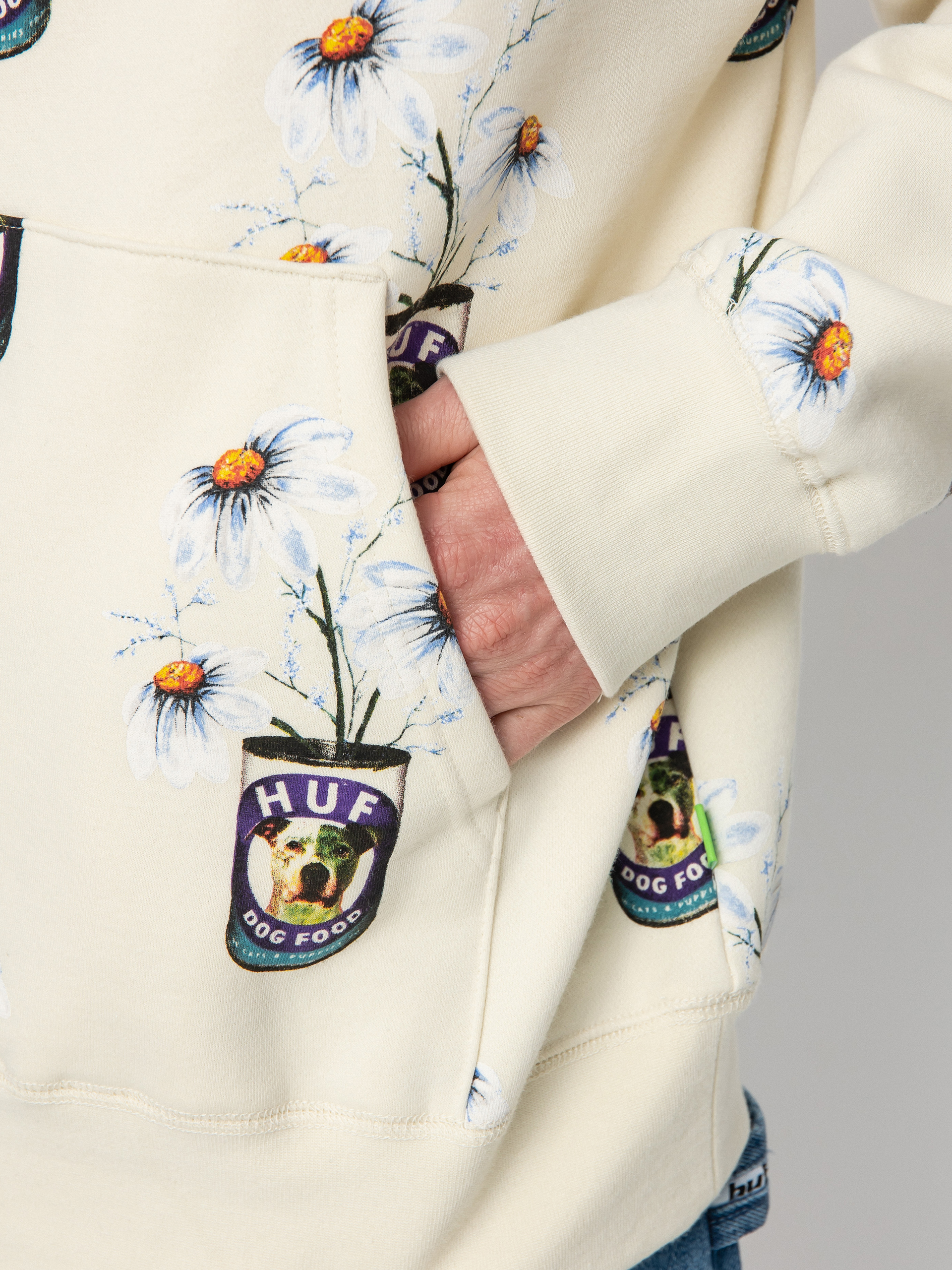 HUF Canned HD Kapucnis pulóver (off white)