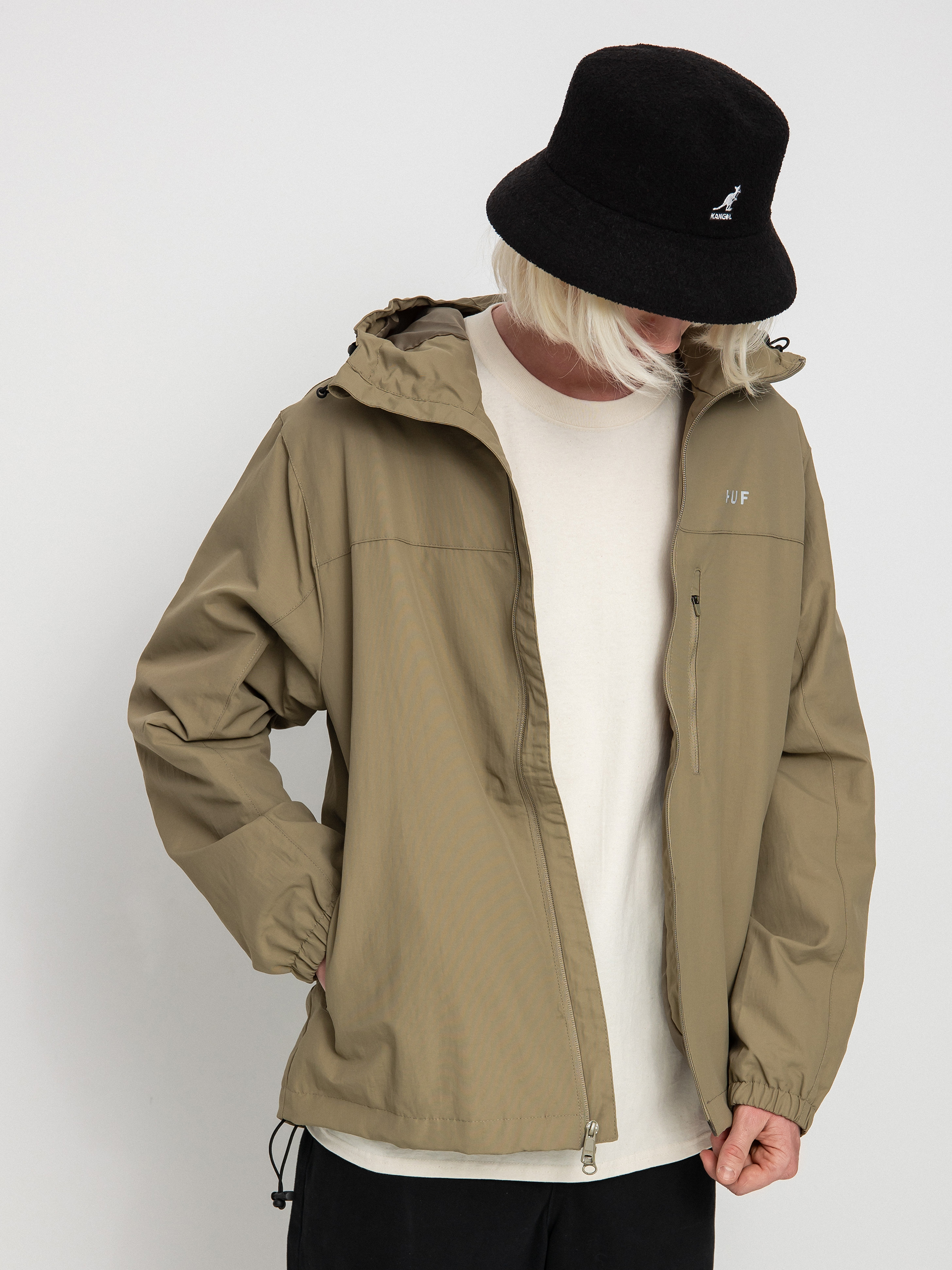 HUF Essentials Zip Standard Shell Dzseki (khaki)