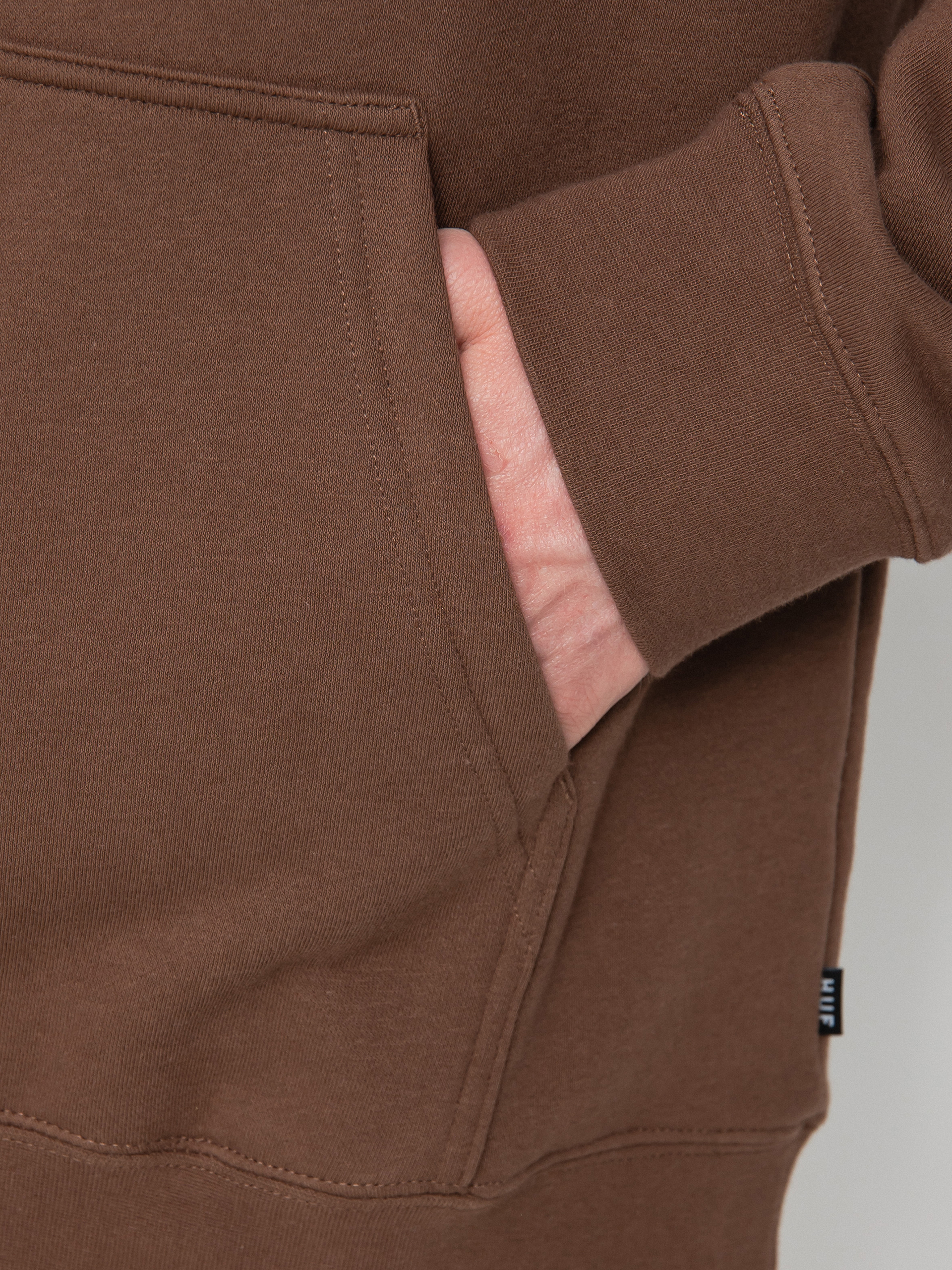 HUF Essentials Box Logo HD Kapucnis pulóver (brown)