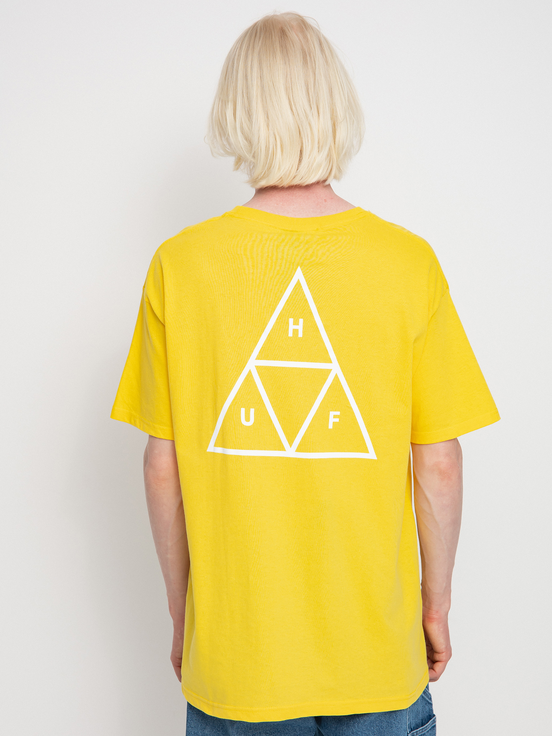 HUF Essentials Triple Triangle póló (lemon yellow)