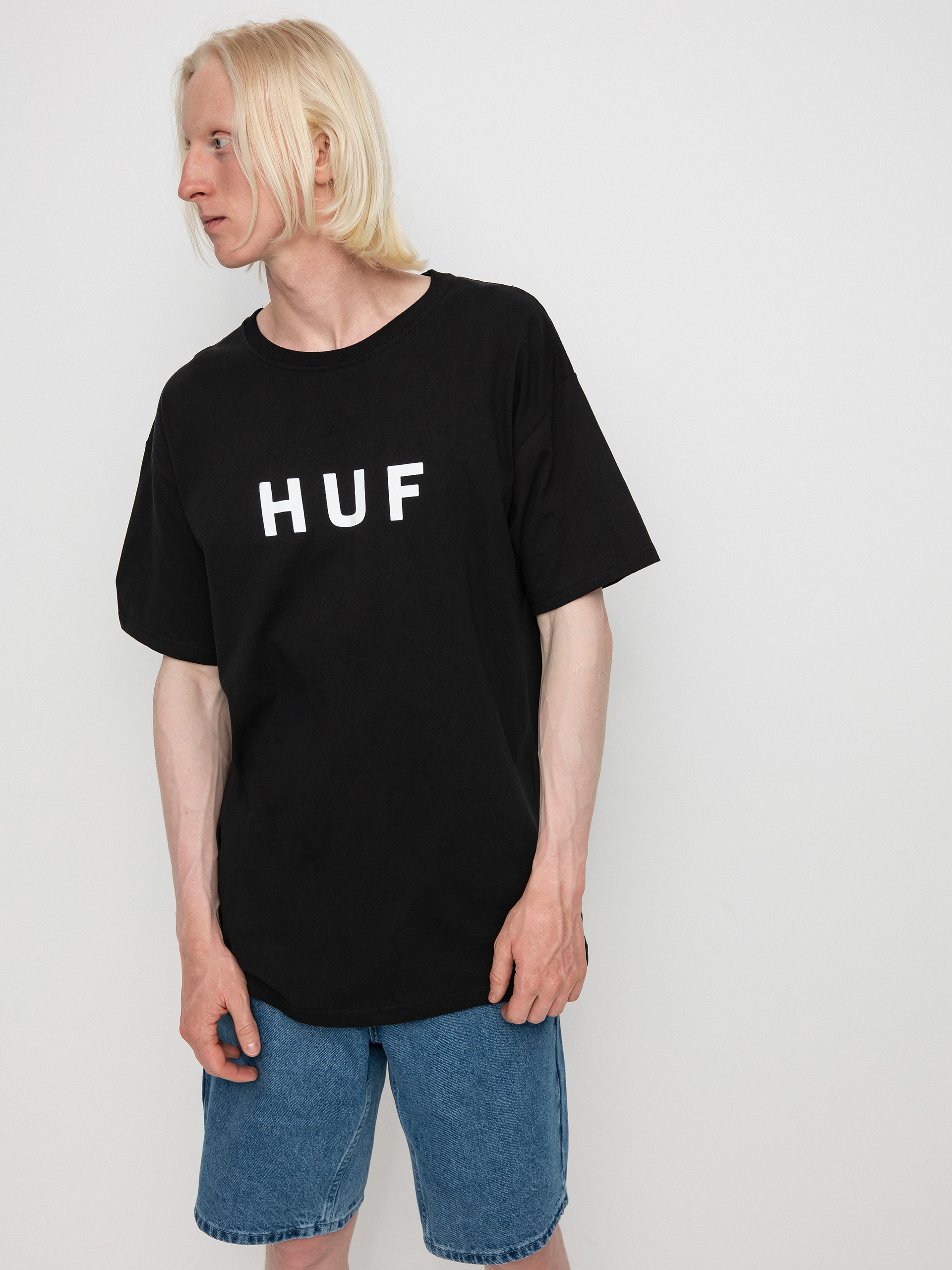 HUF Essentials OG Logo póló (black)