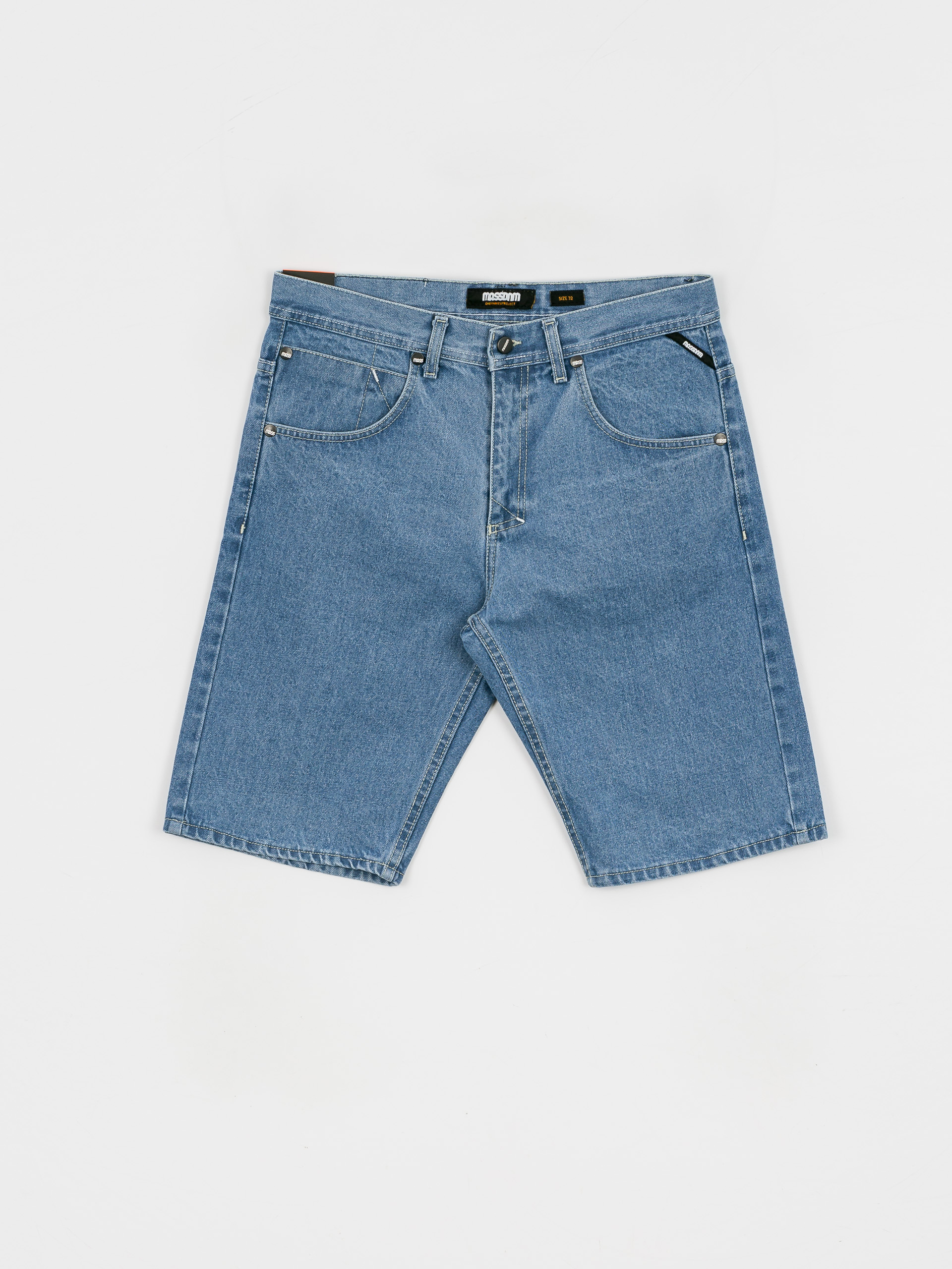 MassDnm Signature Jeans Straight Fit Rövidnadrág (light blue)