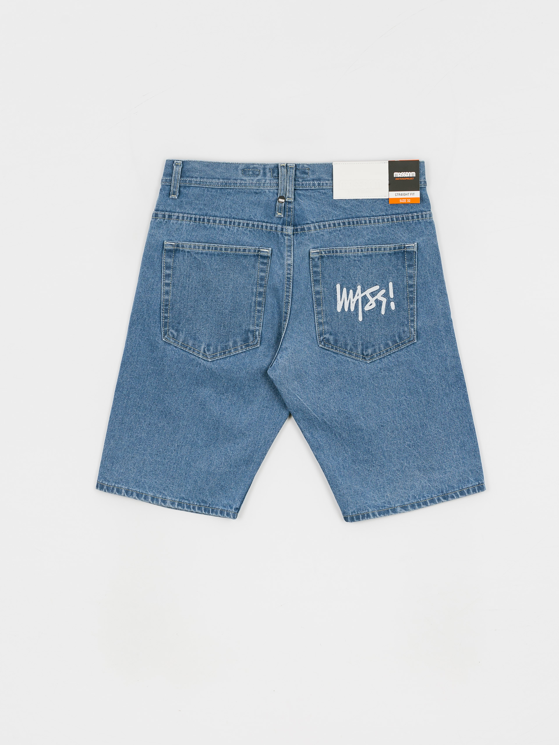 MassDnm Signature Jeans Straight Fit Rövidnadrág (light blue)