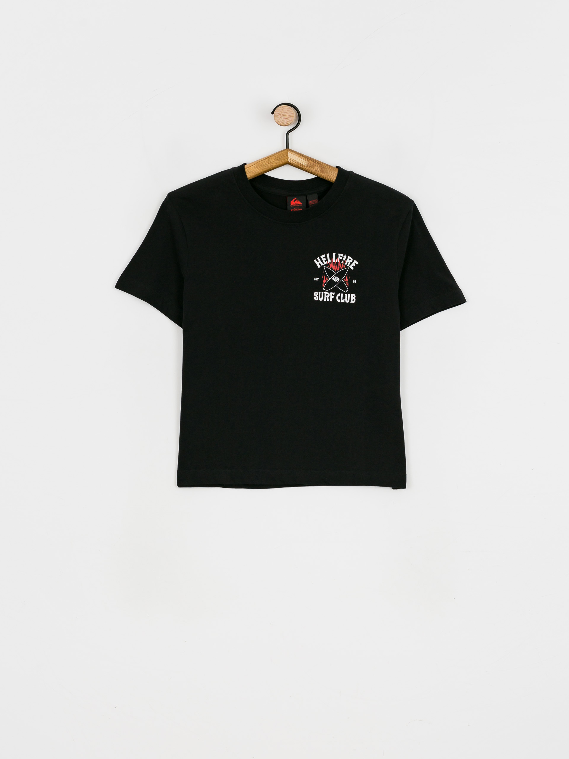 Quiksilver X Stranger Things 86 Crop póló Wmn (black)