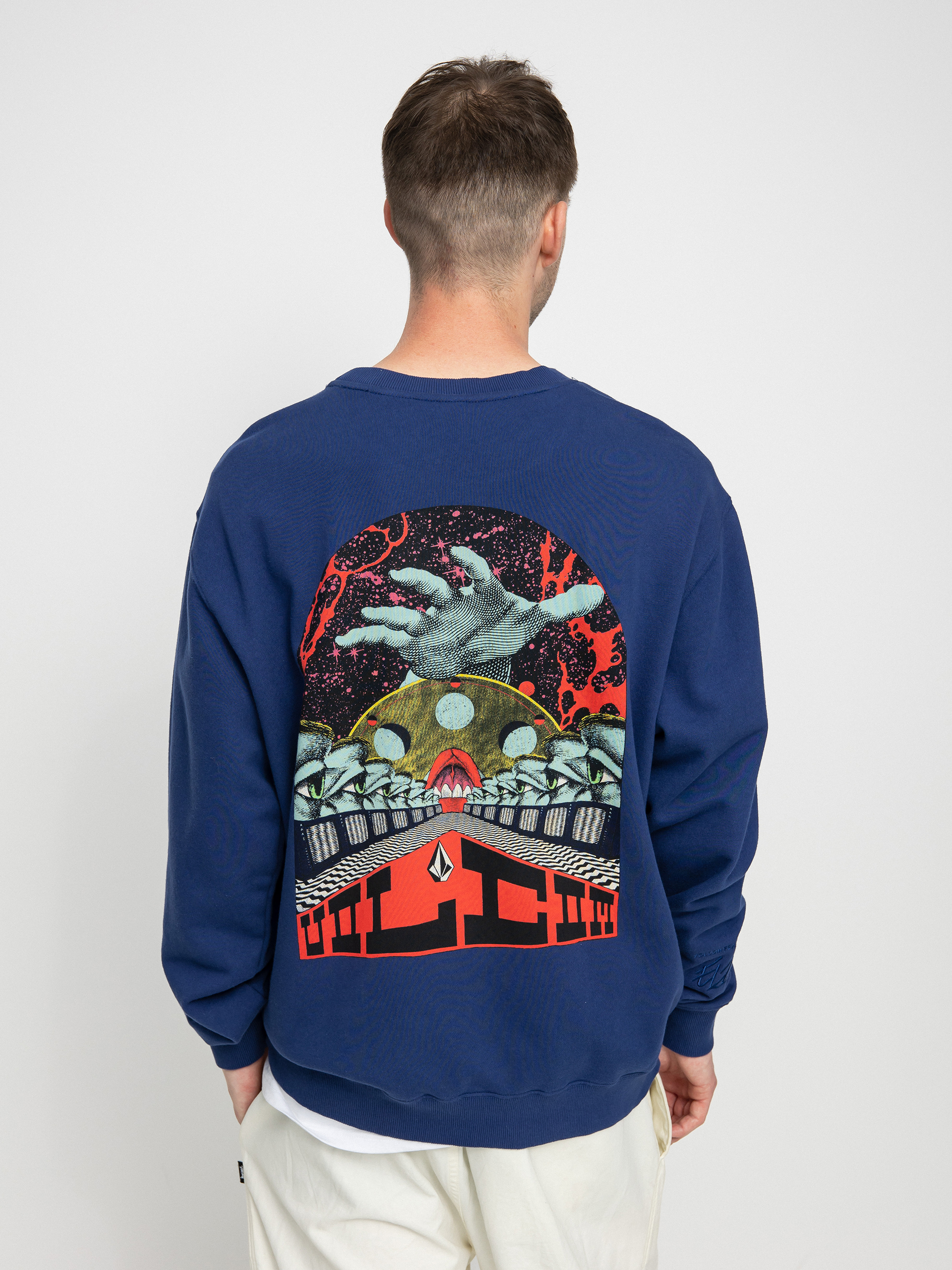 Volcom Elzo Durt Crew Pulóver (blueprint)