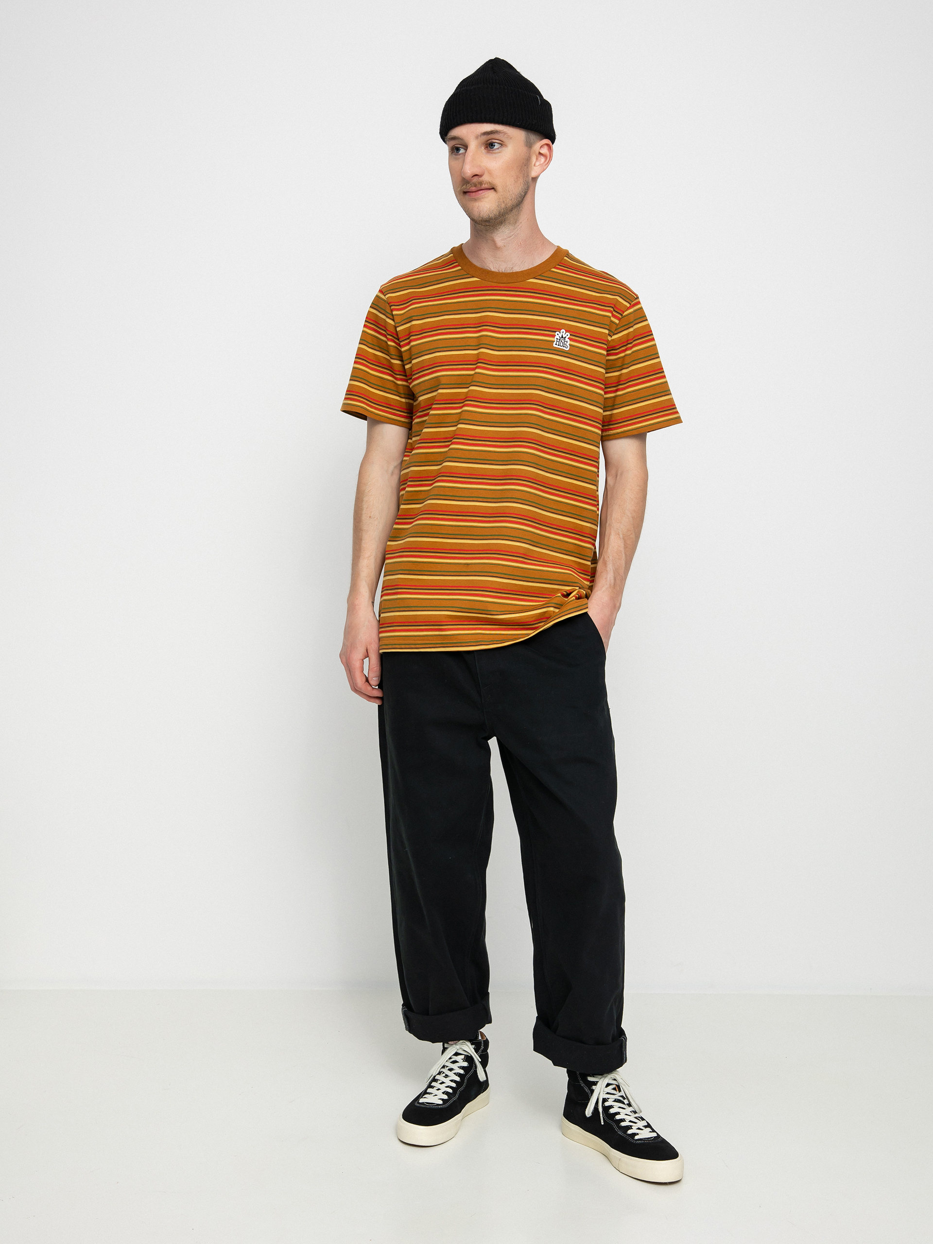HUF Cooper Stripe póló (burnt orange)