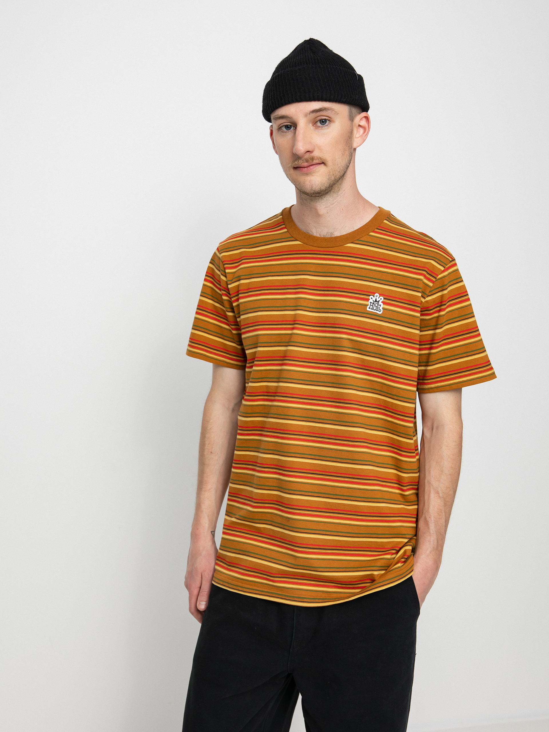 HUF Cooper Stripe póló (burnt orange)