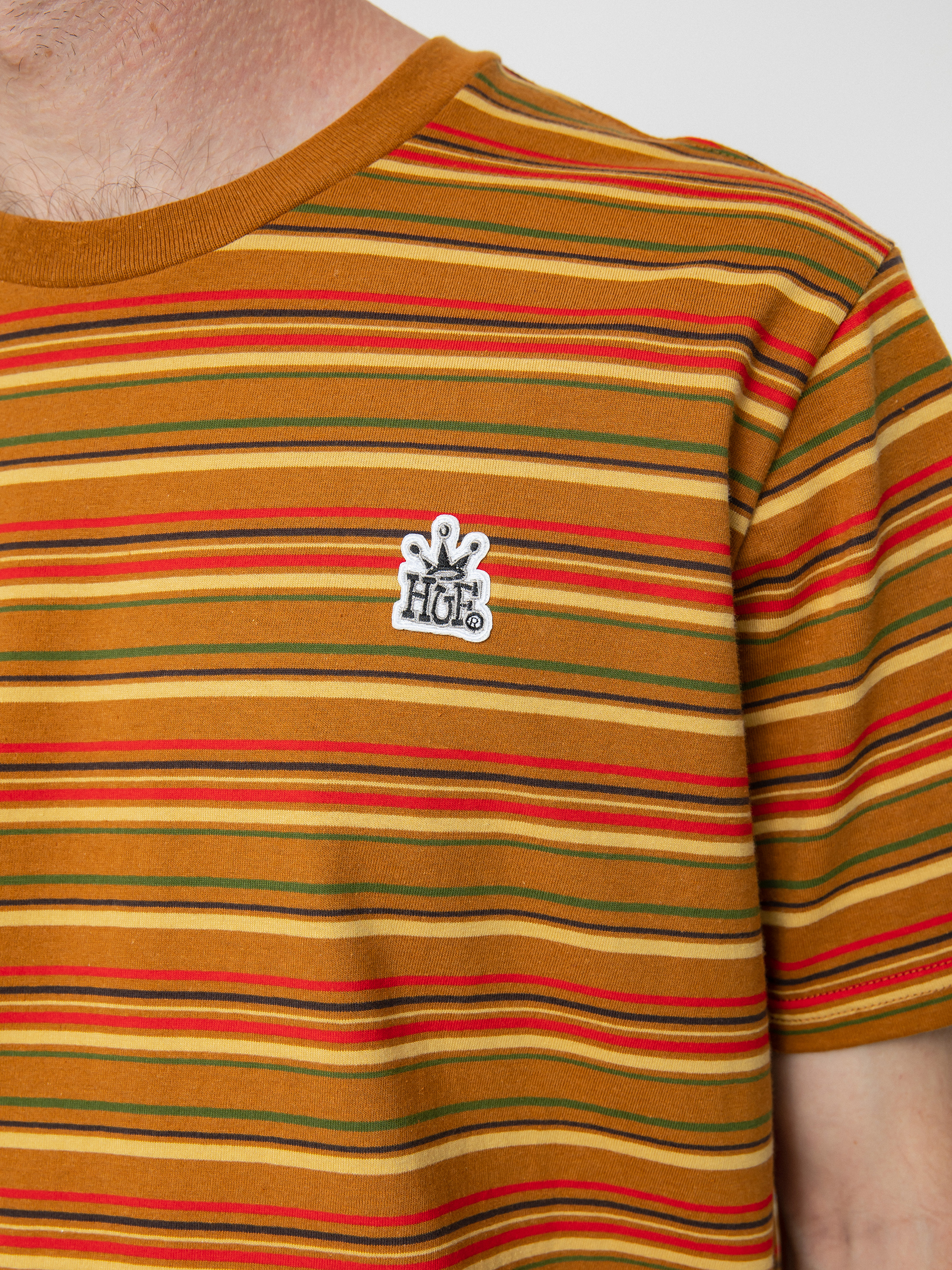 HUF Cooper Stripe póló (burnt orange)