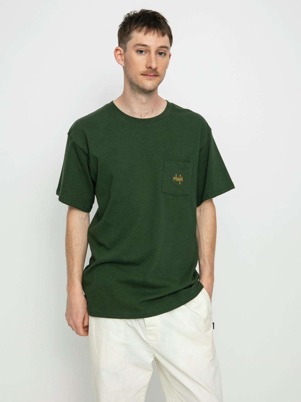 HUF Haze Script Pocket póló (forest green)