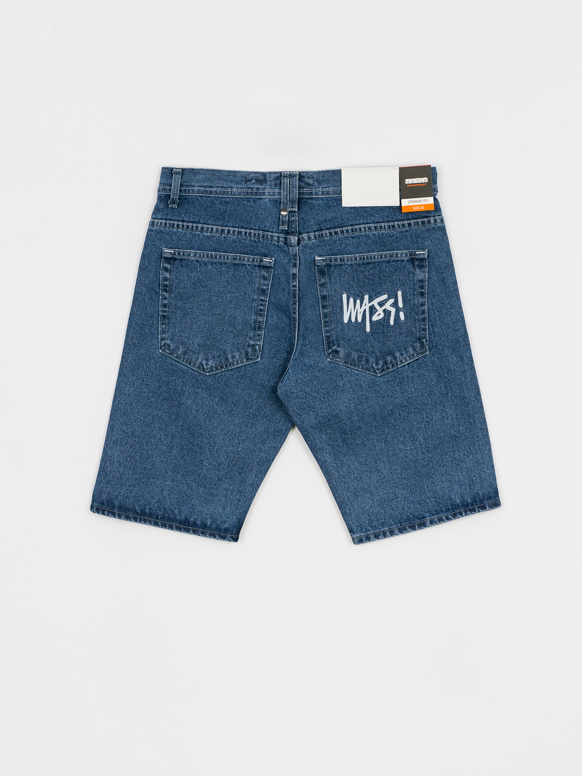 MassDnm Signature Jeans Straight Fit Rövidnadrág (blue)