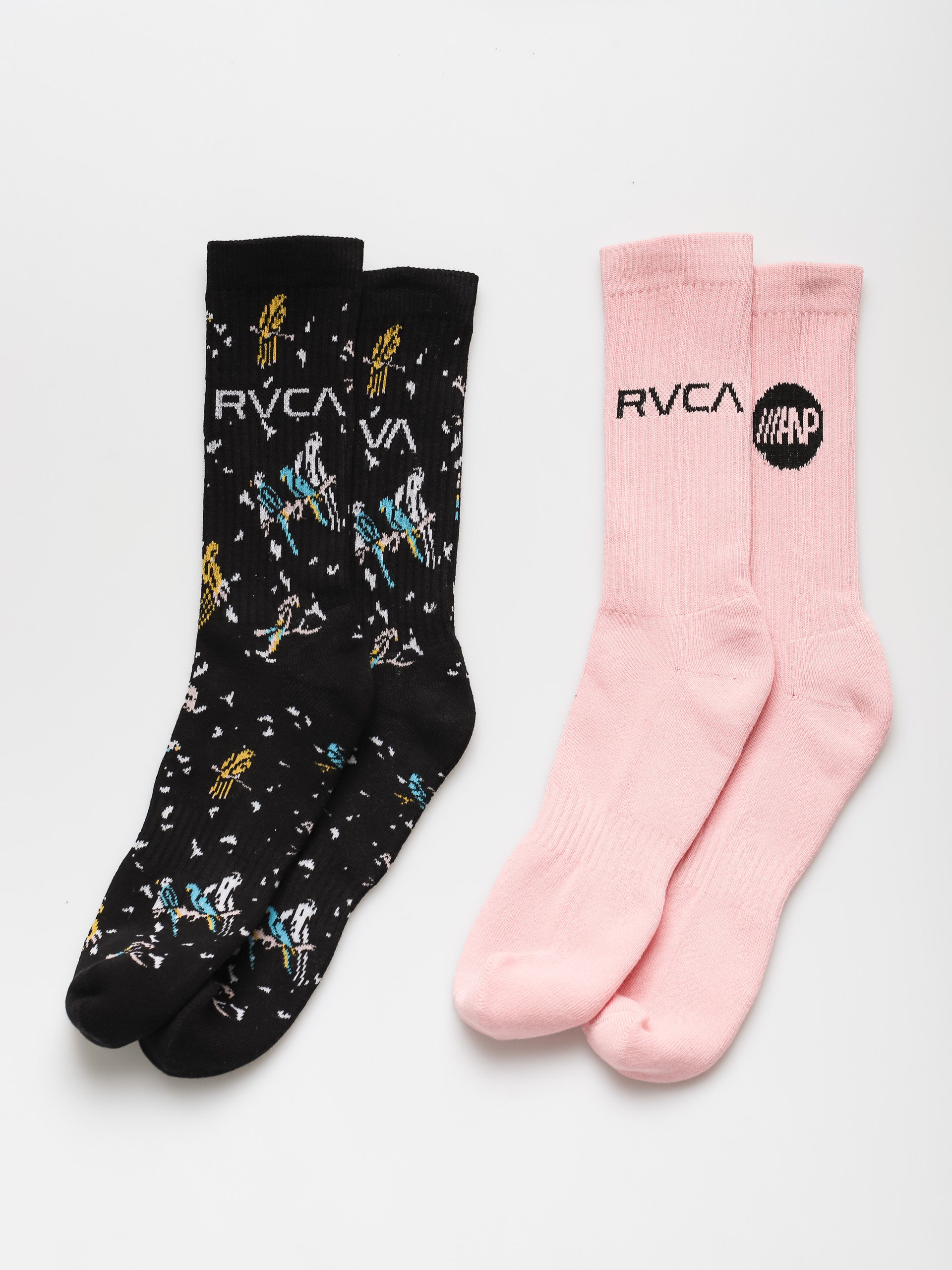 RVCA 2Pk Parrots Crew Zokni (black)
