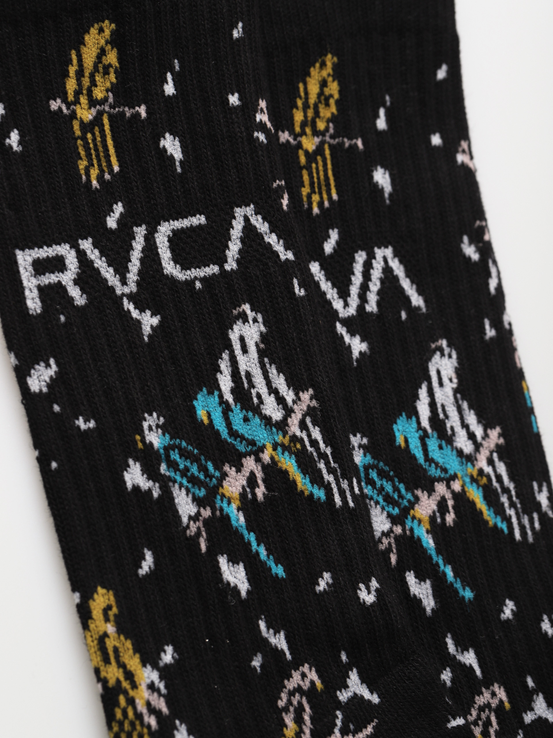 RVCA 2Pk Parrots Crew Zokni (black)