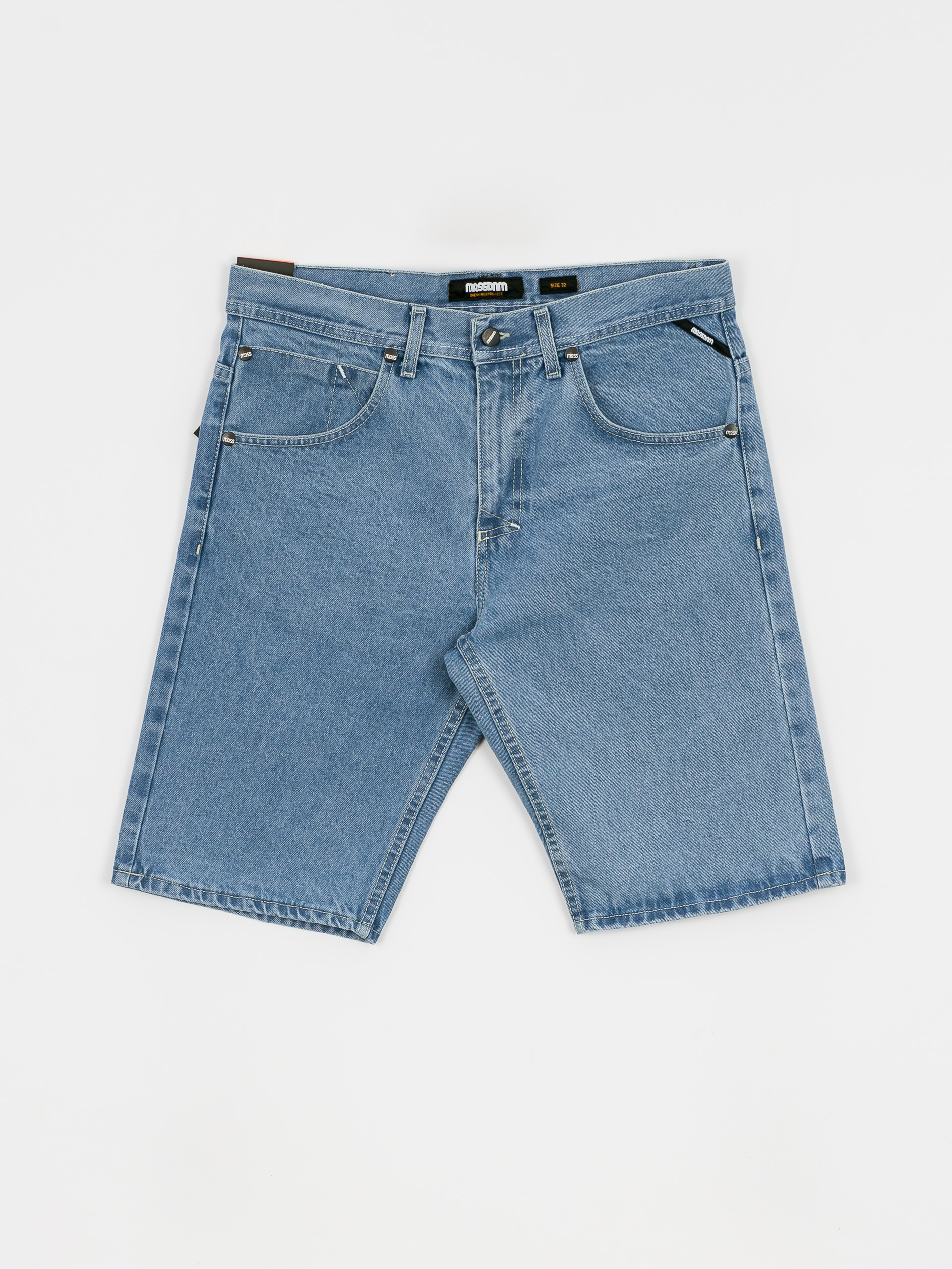 MassDnm Base Jeans Straight Fit Rövidnadrág (light blue)