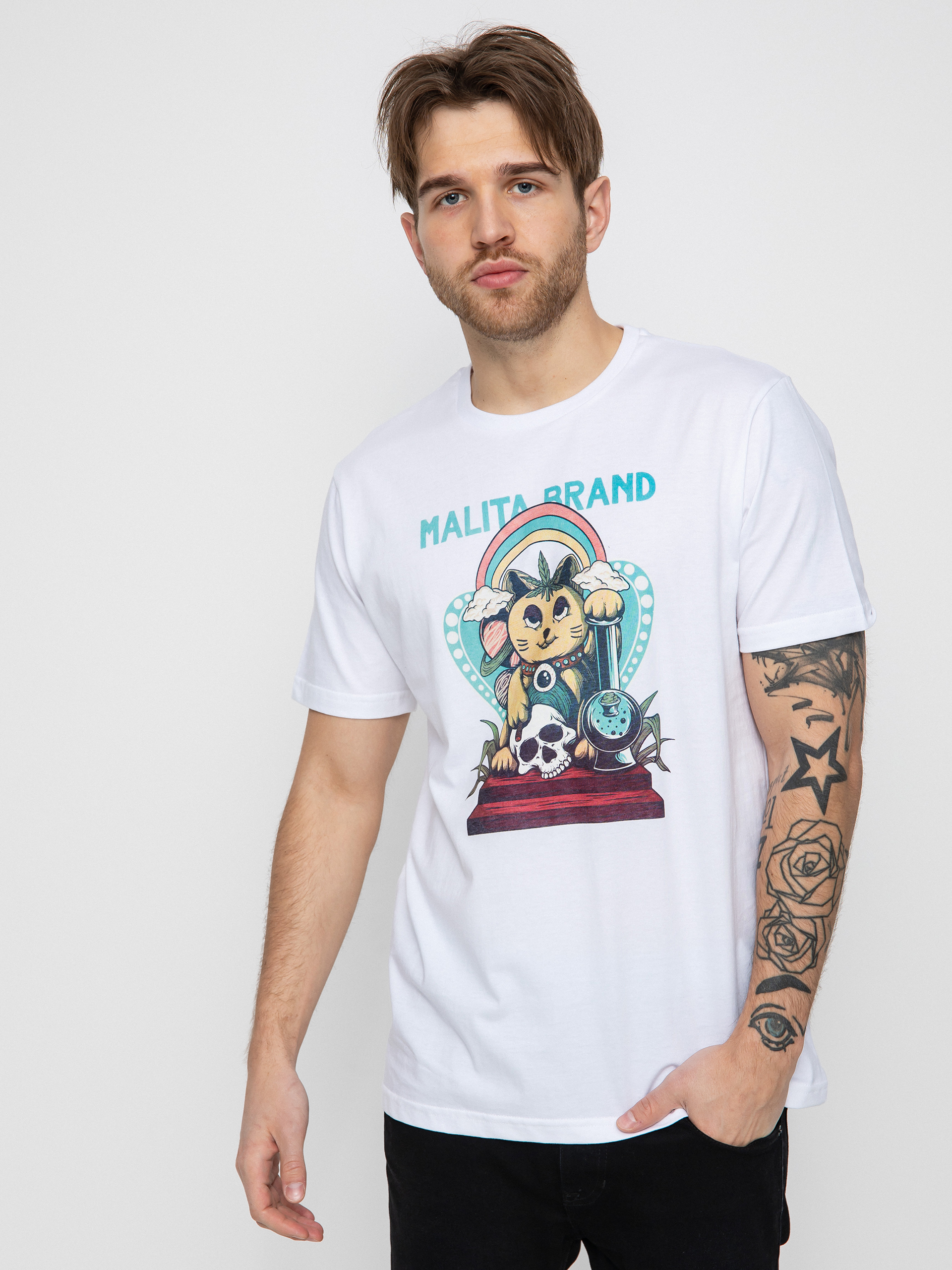 Malita Lucky Cat póló (white)